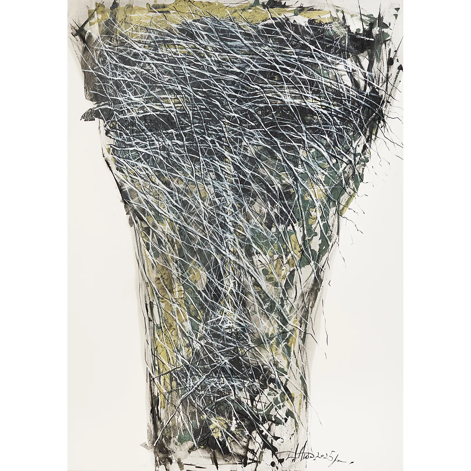 Image of Wind of thoughts by Liudmyla Davydenko, size: 100х140, made of oil/canvas, Painting medium, from Lviv, part of the Isolines series, priced at €2500