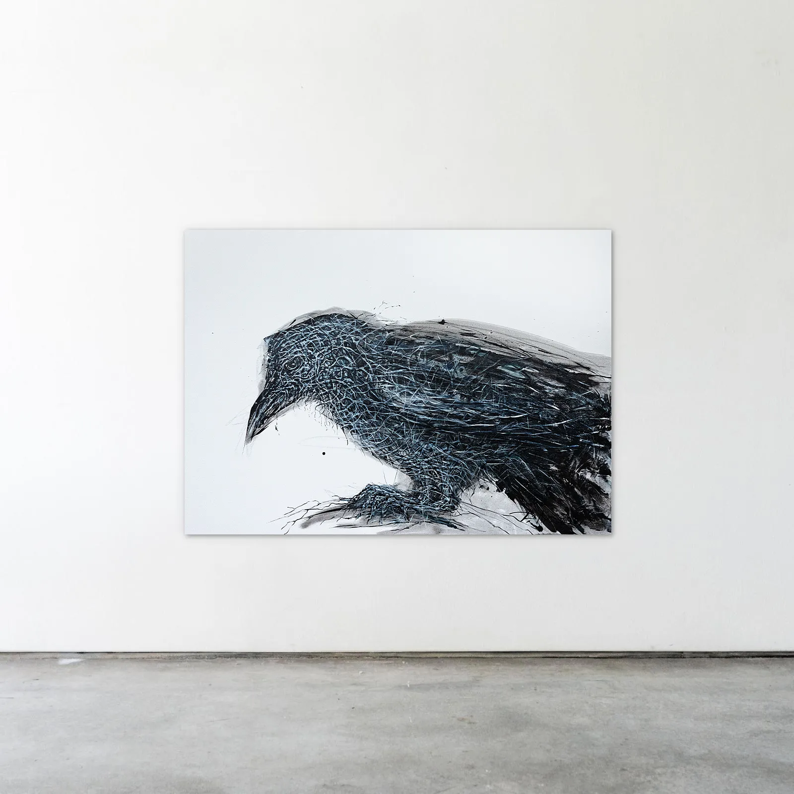 Image of Raven by Liudmyla Davydenko, size: 100х140, made of oil/canvas, Painting medium, from Lviv, part of the Rhizome series, priced at €2500 Photo 2 of 2.