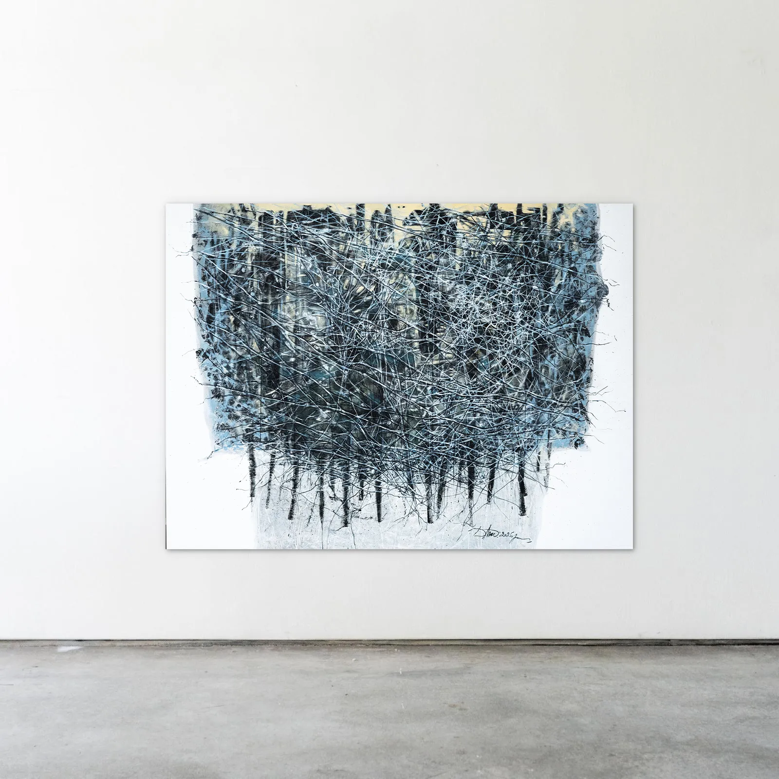 Image of Field of interactions by Liudmyla Davydenko, size: 120х160, made of oil/canvas, Painting medium, from Lviv, part of the Isolines series, priced at €3000 Photo 2 of 2.