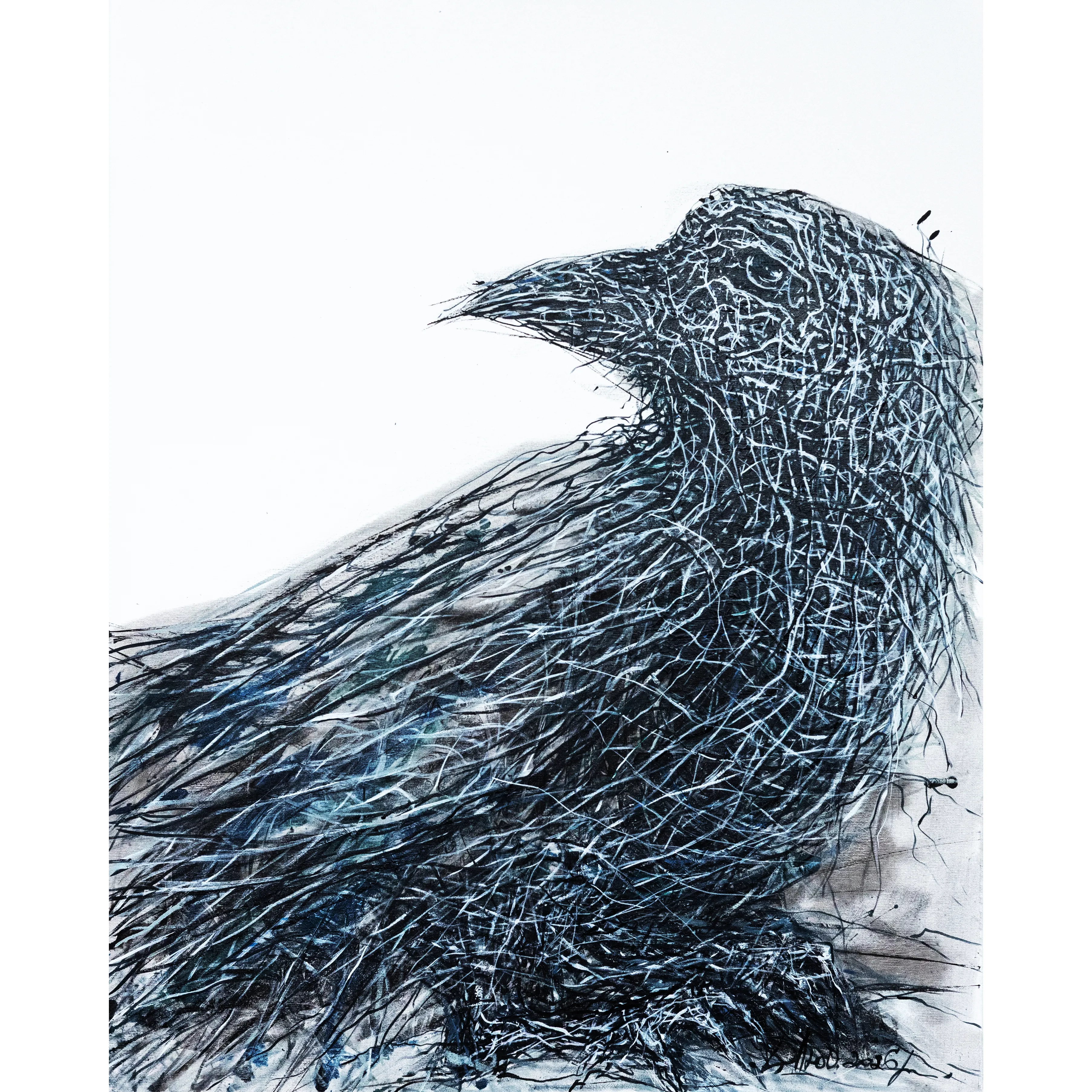 Зображення "Bird 1" від Людмила Давиденко, розмір: 100x80, матеріали: oil/canvas, медіум: Живопис, місто: Lviv, серія: Ризома, ціна: €1200 Фото 1 з 2.