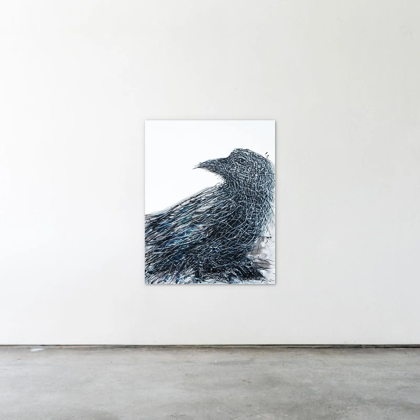 Зображення "Bird 1" від Людмила Давиденко, розмір: 100x80, матеріали: oil/canvas, медіум: Живопис, місто: Lviv, серія: Ризома, ціна: €1200 Фото 2 з 2.