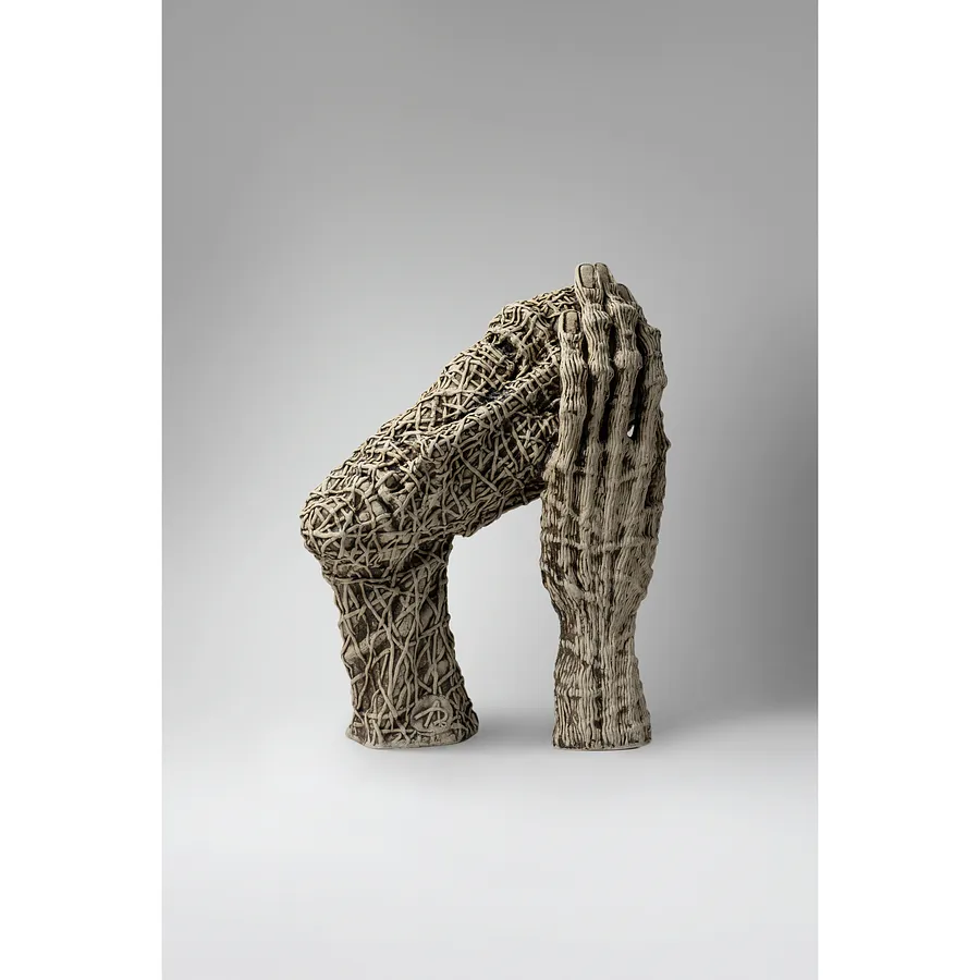 Image of To be by Liudmyla Davydenko, size: 38х30х17 , made of chamotte, glaze, Sculpture medium, from Lviv, part of the Holova/Head series, priced at €1200 Photo 1 of 4.