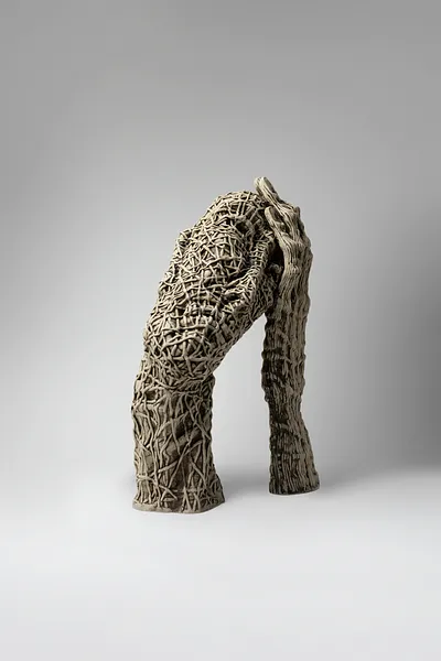 Image of To be by Liudmyla Davydenko, size: 38х30х17 , made of chamotte, glaze, Sculpture medium, from Lviv, part of the Holova/Head series, priced at €1200 Photo 2 of 4.