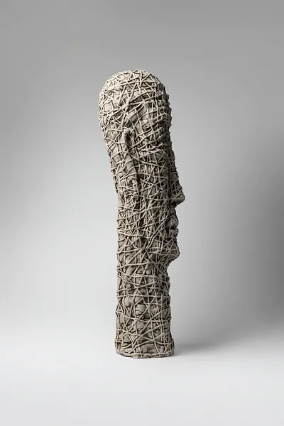 Image of Concentrated by Liudmyla Davydenko, size: 52х13х15, made of oil/canvas, Sculpture medium, from Lviv, part of the Holova/Head series, priced at €999 Photo 2 of 3.