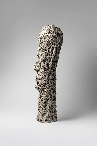 Image of Concentrated by Liudmyla Davydenko, size: 52х13х15, made of oil/canvas, Sculpture medium, from Lviv, part of the Holova/Head series, priced at €999 Photo 3 of 3.