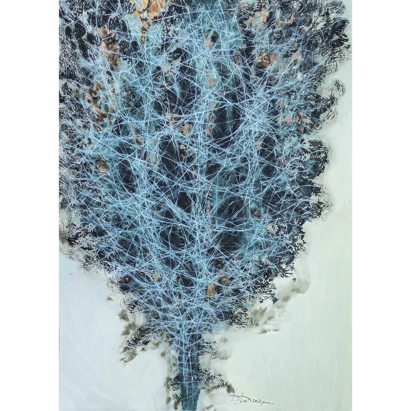 Image of Element 2 by Liudmyla Davydenko, size: 100х140, made of oil/canvas, Painting medium, from Lviv, part of the Isolines series, priced at €2500 Photo 1 of 2.