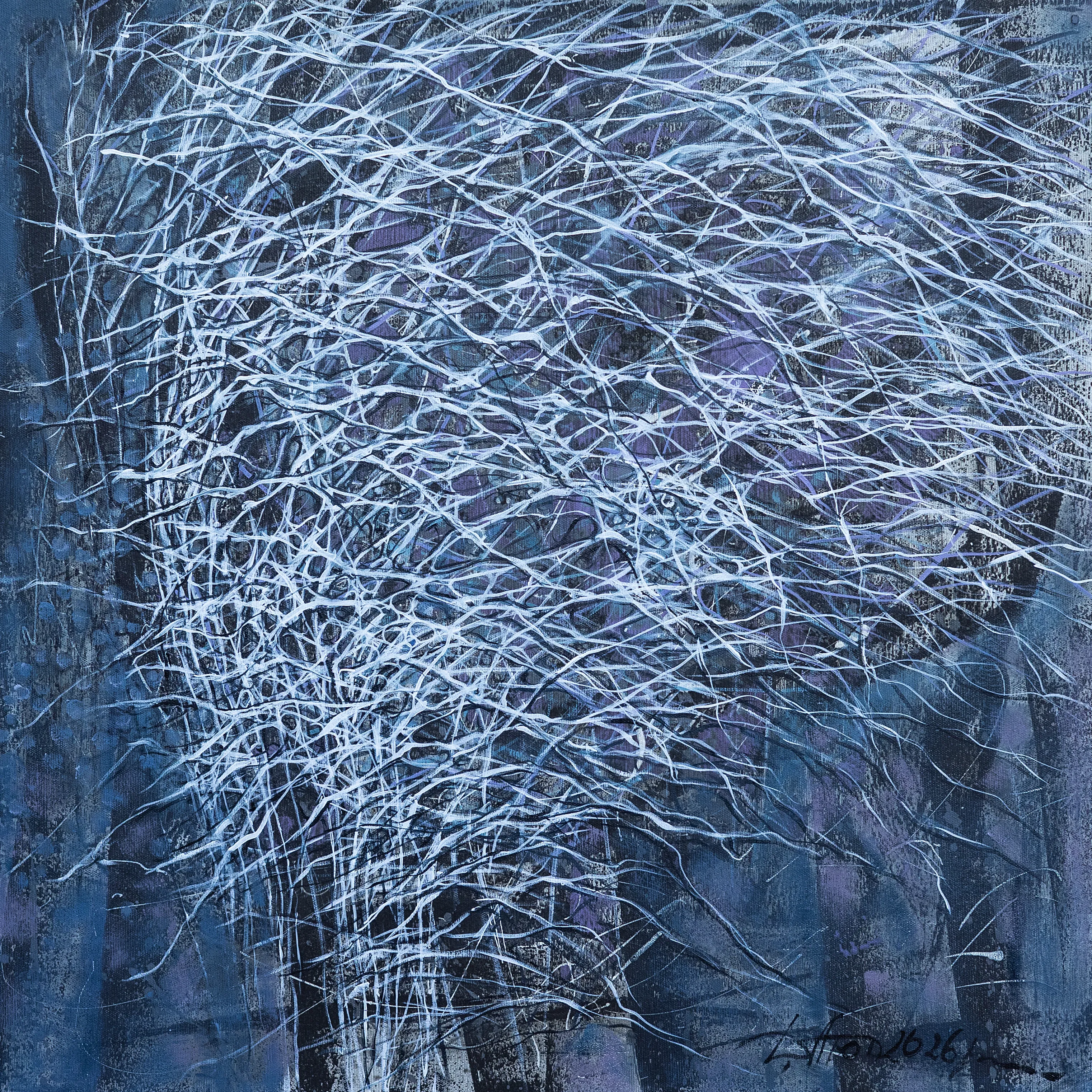 Зображення "Bush 1" від Людмила Давиденко, розмір: 70х70, матеріали: oil/canvas, медіум: Живопис, місто: Lviv, серія: Ізолінії, ціна: €800