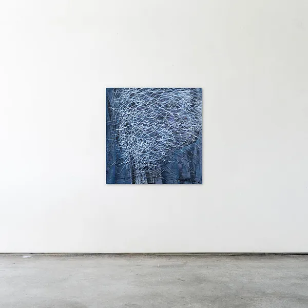Image of Bush 1 by Liudmyla Davydenko, size: 80х80, made of oil/canvas, Painting medium, from Lviv, part of the Isolines series, priced at €1000 Photo 2 of 2.