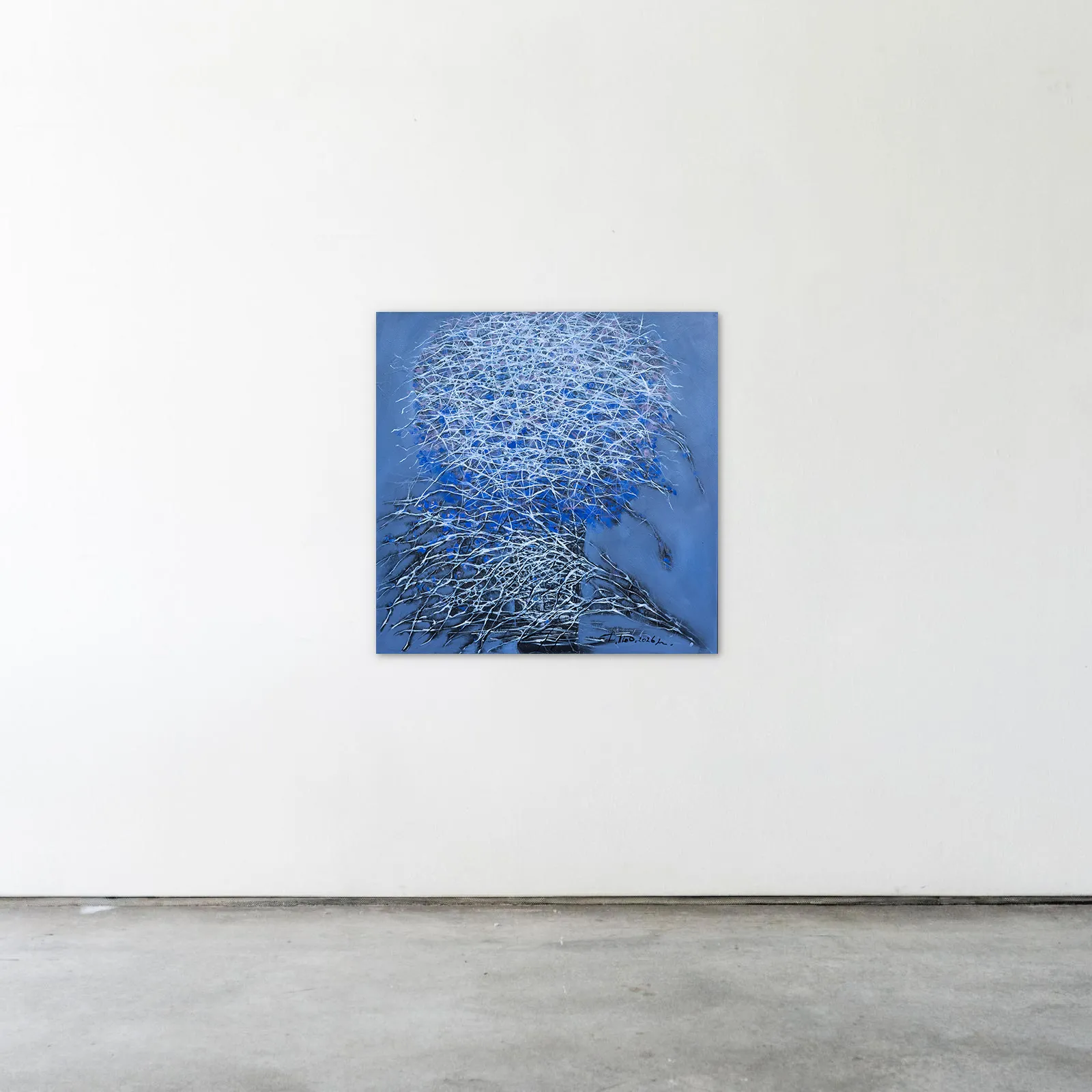 Image of Bush 2 by Liudmyla Davydenko, size: 70х70, made of oil/canvas, Painting medium, from Lviv, part of the Isolines series, priced at €800 Photo 2 of 2.