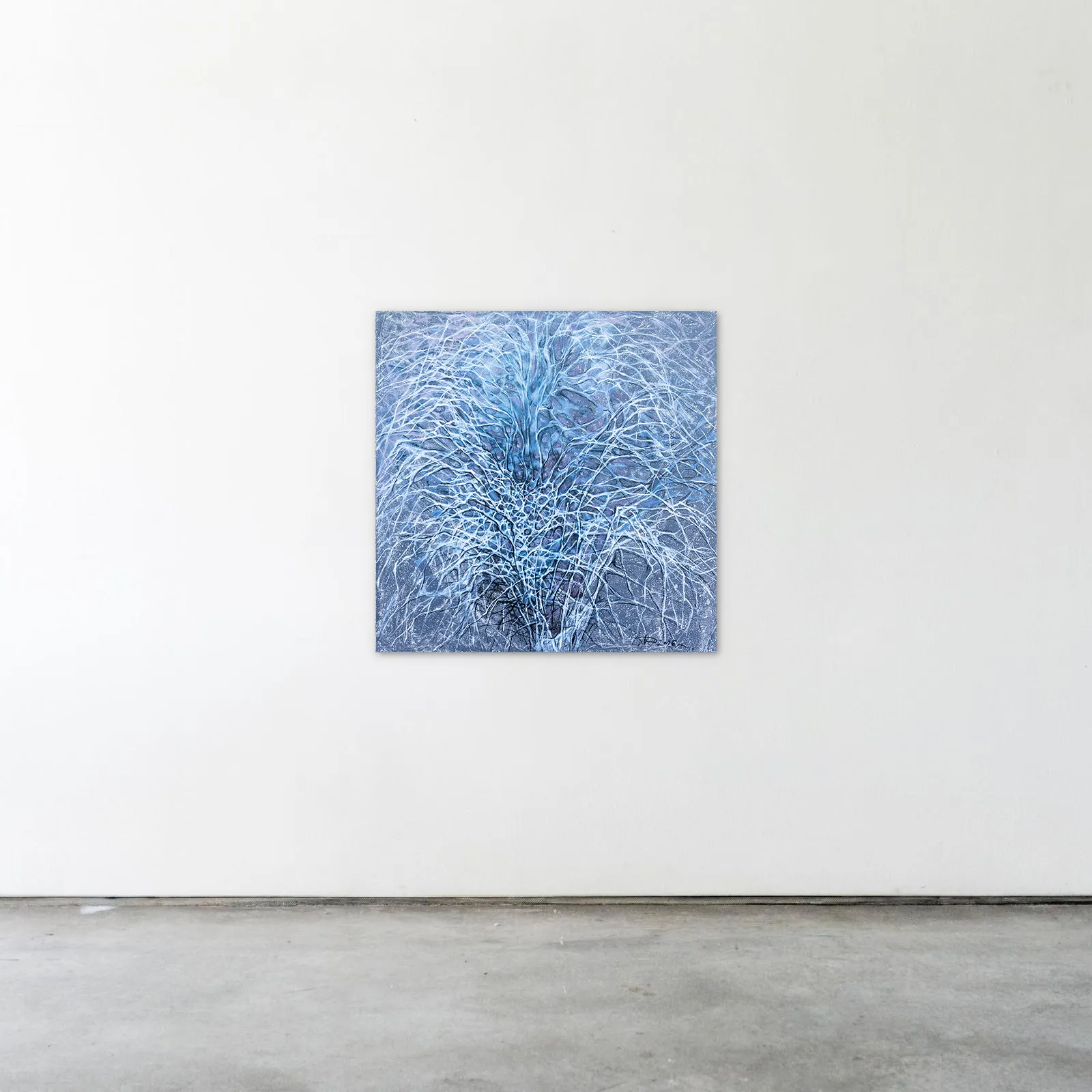 Зображення "Flower 2" від Людмила Давиденко, розмір: 70x70 см, матеріали: oil/canvas, медіум: Живопис, серія: Ізолінії, ціна: €800 Фото 2 з 2.