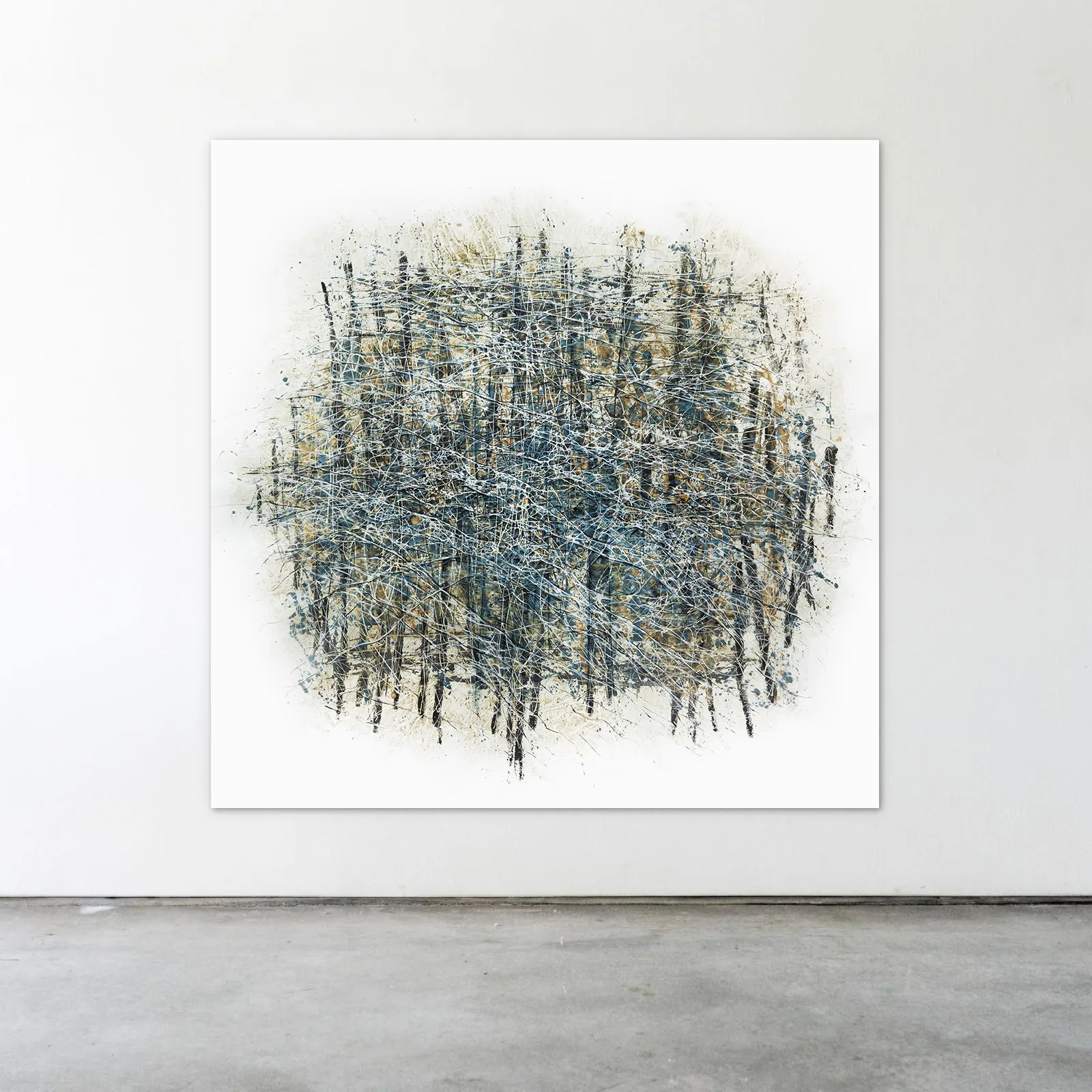Зображення "Creation 1" від Людмила Давиденко, розмір: 200х200, матеріали: oil/canvas, медіум: Живопис, місто: Lviv, серія: Ізолінії, ціна: €6000 Фото 2 з 2.