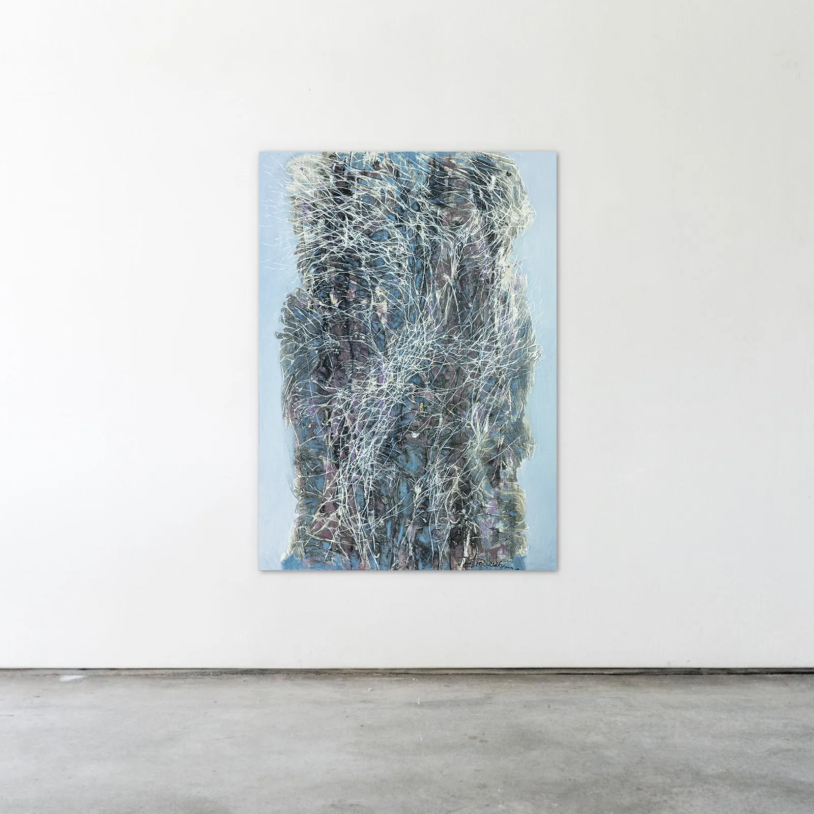 Image of Element 3 by Liudmyla Davydenko, size: 100х140, made of oil/canvas, Painting medium, from Lviv, part of the Isolines series, priced at €2500 Photo 2 of 2.