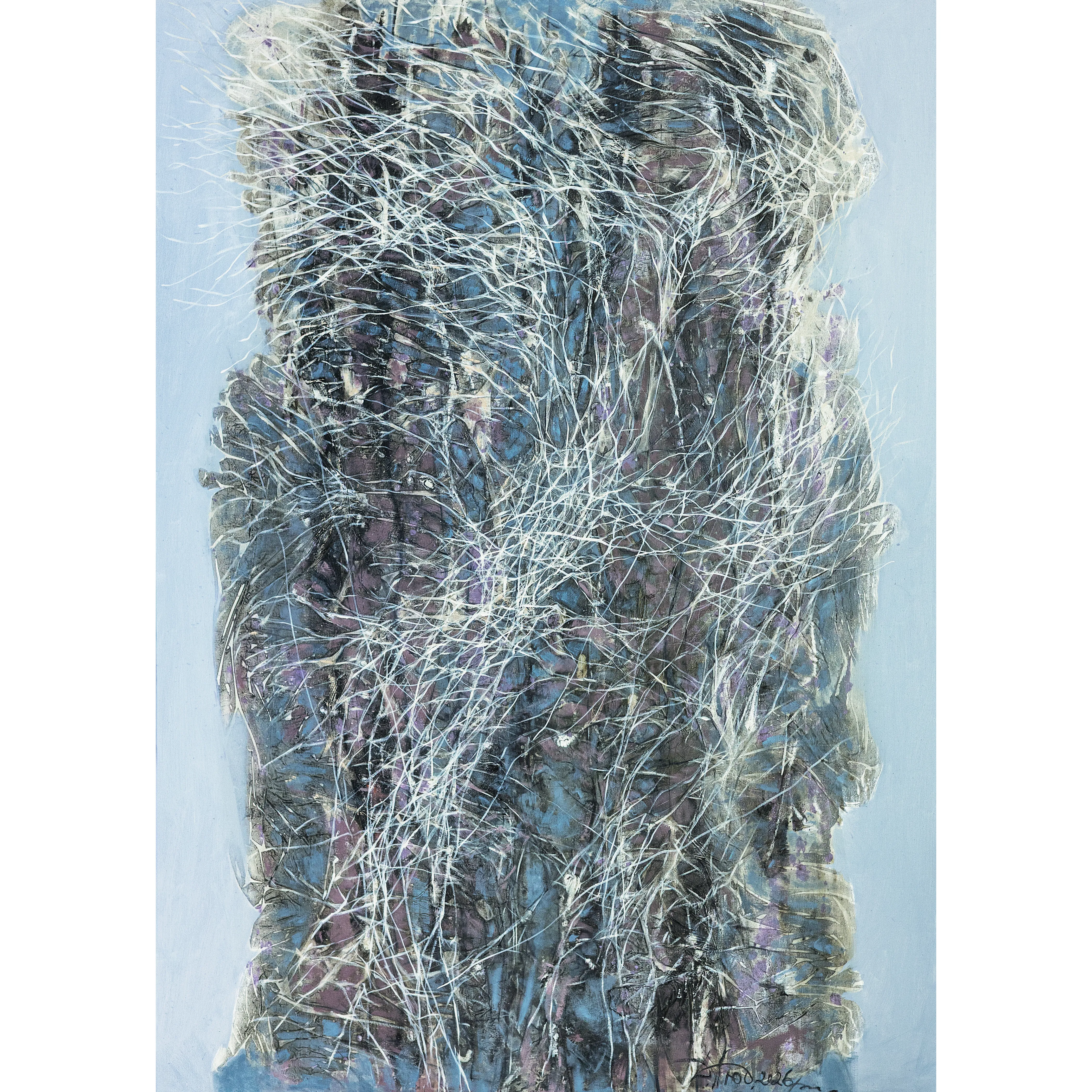 Image of Element 3 by Liudmyla Davydenko, size: 100х140, made of oil/canvas, Painting medium, from Lviv, part of the Isolines series, priced at €2500 Photo 1 of 2.