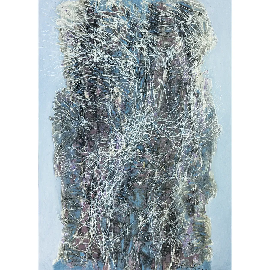 Image of Element 3 by Liudmyla Davydenko, size: 100х140, made of oil/canvas, Painting medium, from Lviv, part of the Isolines series, priced at €2500