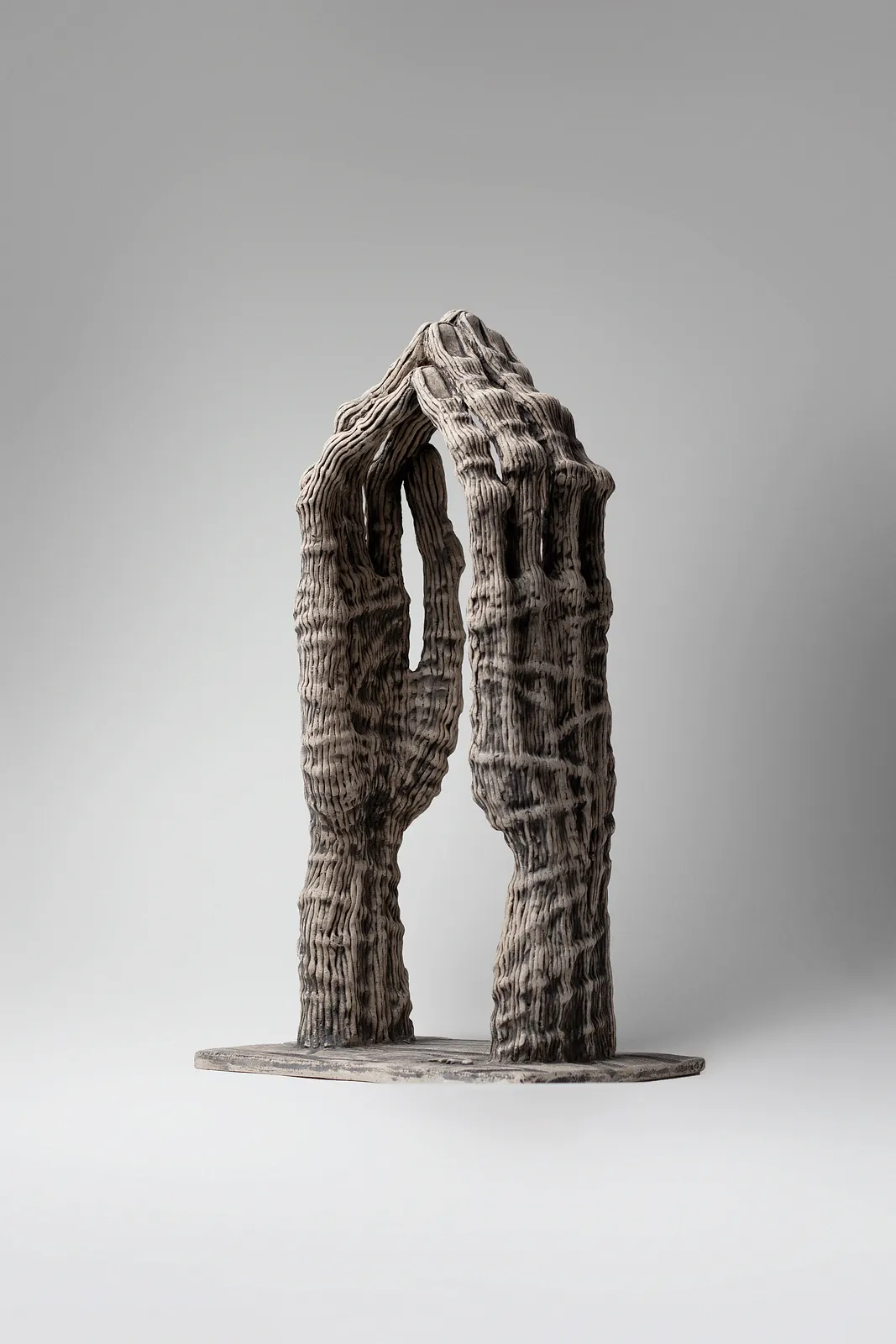 Image of Shelter 3 by Liudmyla Davydenko, size: 38х21,5х14, made of Chamotte, glazes, Sculpture medium, from Lviv, part of the Holova/Head series, priced at $600 Photo 1 of 3.