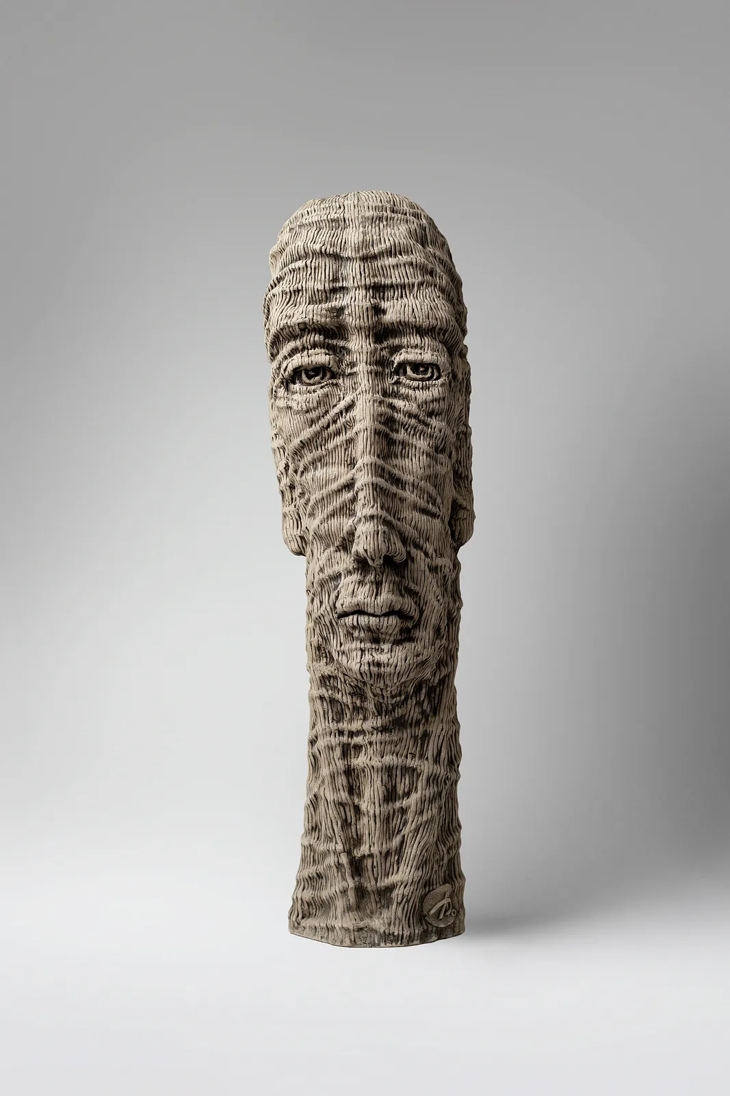 Image of Himself by Liudmyla Davydenko, size: 52х14х16, made of Chamotte, glazes, Sculpture medium, from Lviv, part of the Holova/Head series, priced at €1000 Photo 1 of 3.