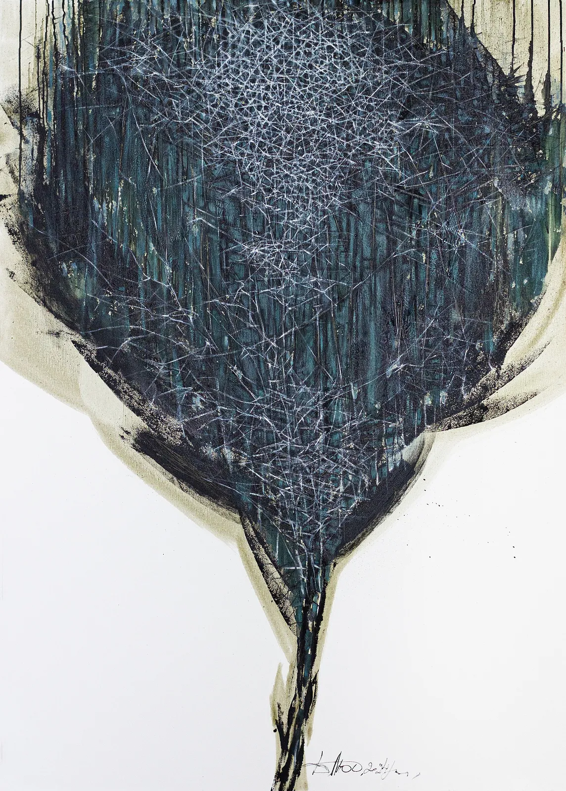 Image of Awakening 1 by Liudmyla Davydenko, size: 100х140, made of Oil/canvas, Painting medium, part of the Rhizome series, priced at €2500 Photo 1 of 2.