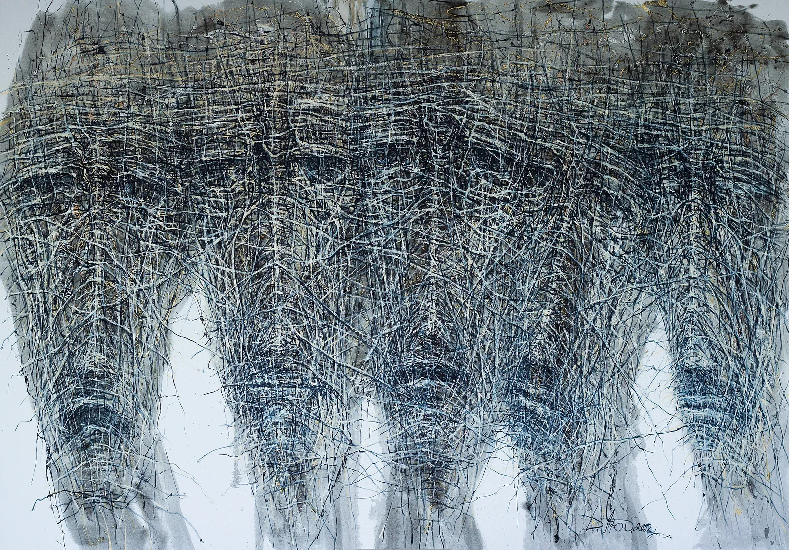 Image of Unity by Liudmyla Davydenko, size: 200х140, made of oil / canvas, Painting medium, part of the Holova/Head series, priced at €5000 Photo 1 of 2.