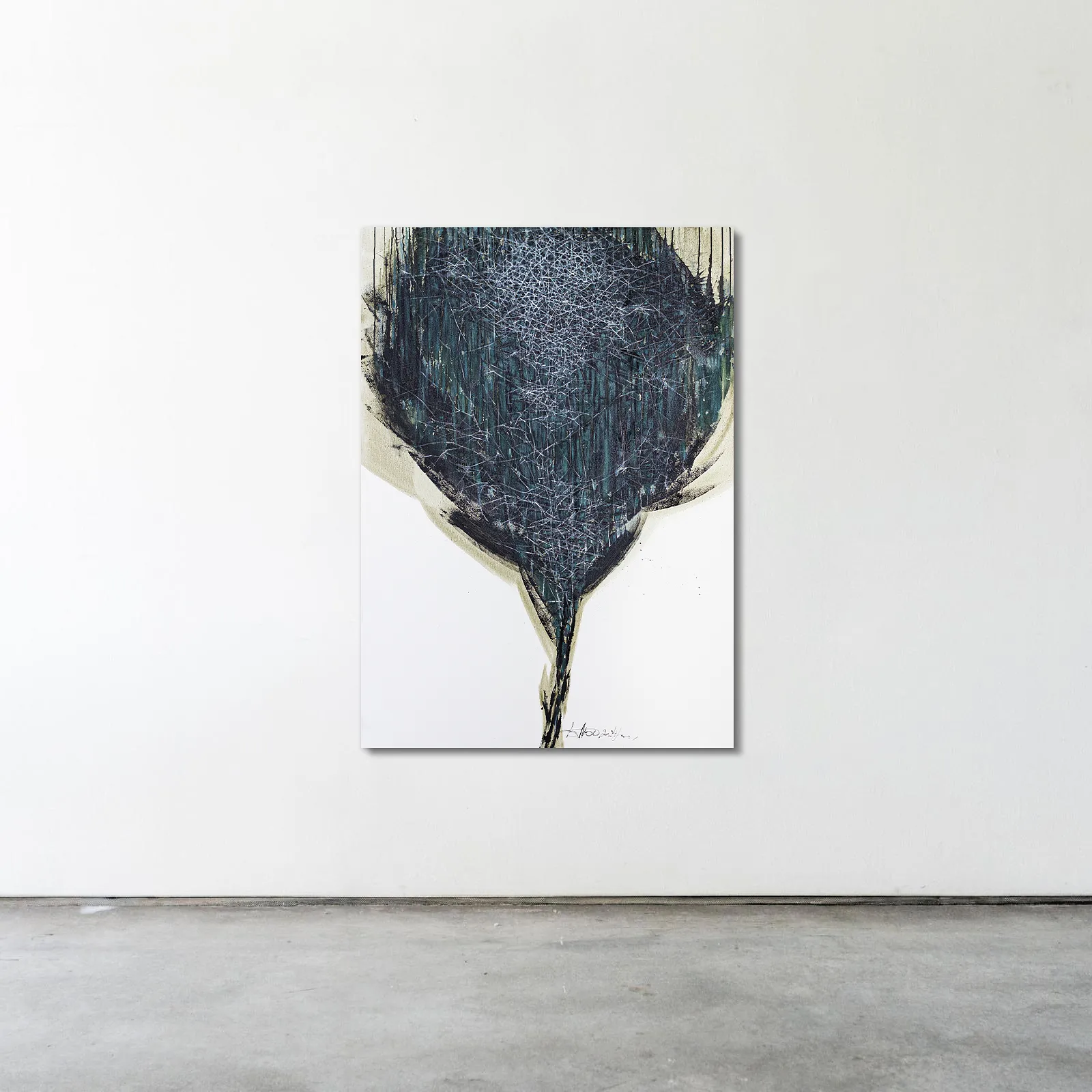 Image of Awakening 1 by Liudmyla Davydenko, size: 100х140, made of Oil/canvas, Painting medium, part of the Rhizome series, priced at €2500 Photo 2 of 2.