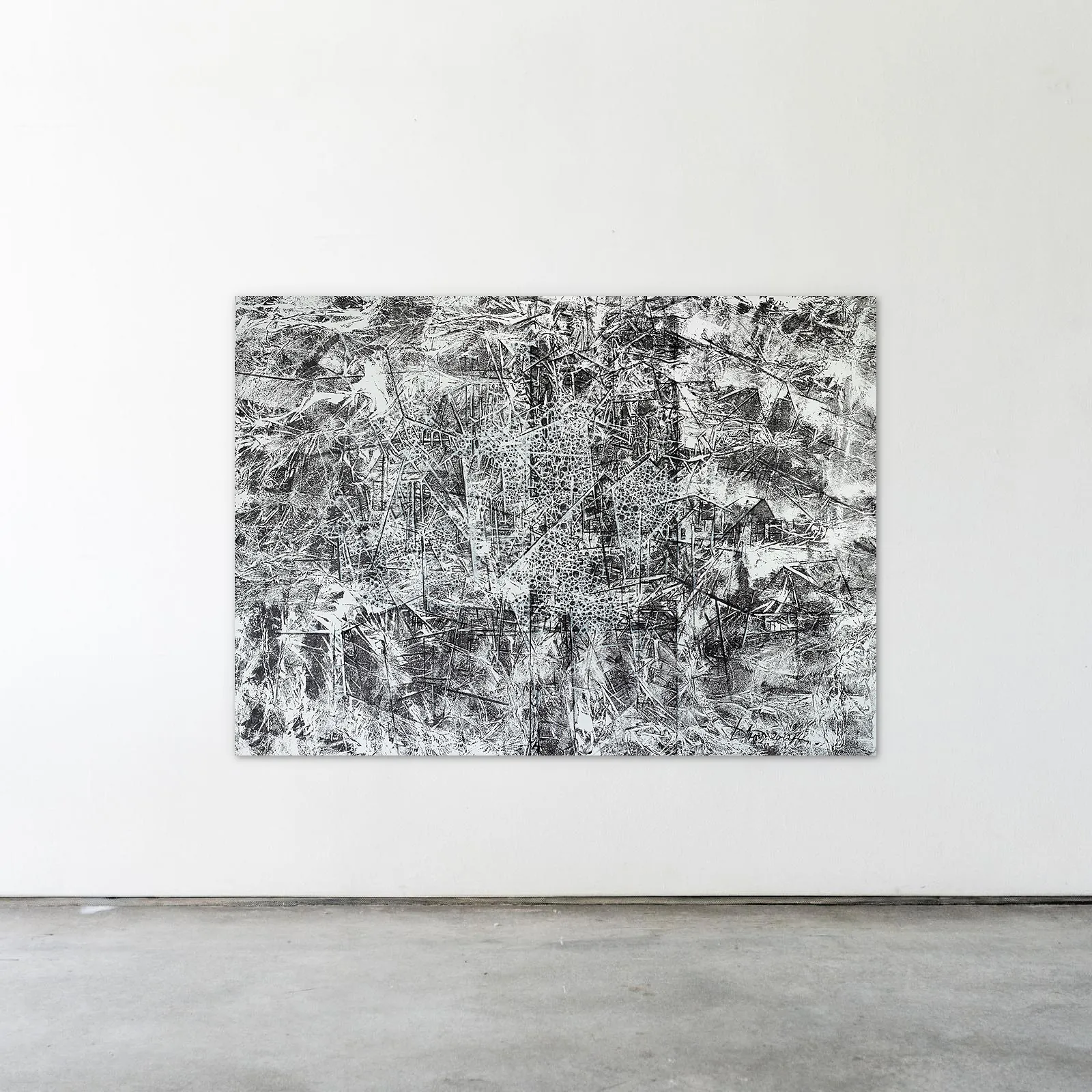 Image of Tinsel by Liudmyla Davydenko, size: 140x100, made of oil/canvas, Painting medium, part of the Isolines series, priced at €2500 Photo 2 of 2.