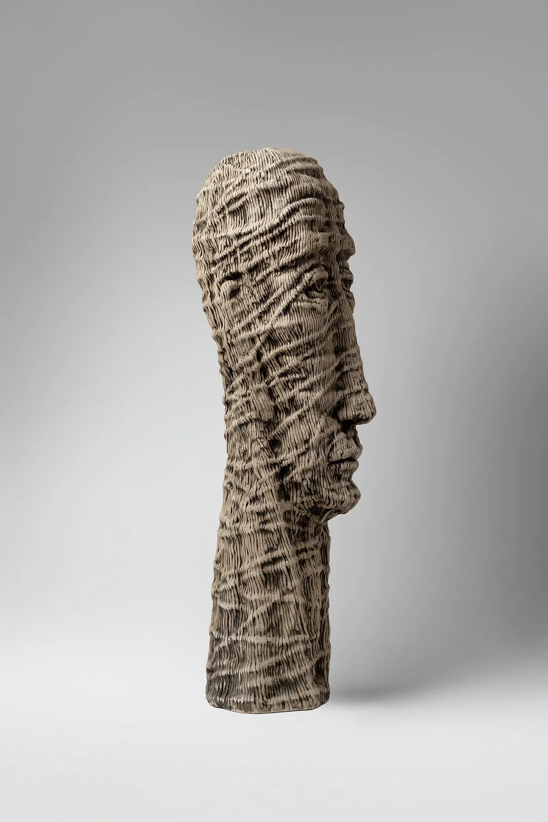 Image of Himself by Liudmyla Davydenko, size: 52х14х16, made of Chamotte, glazes, Sculpture medium, from Lviv, part of the Holova/Head series, priced at €1000 Photo 3 of 3.