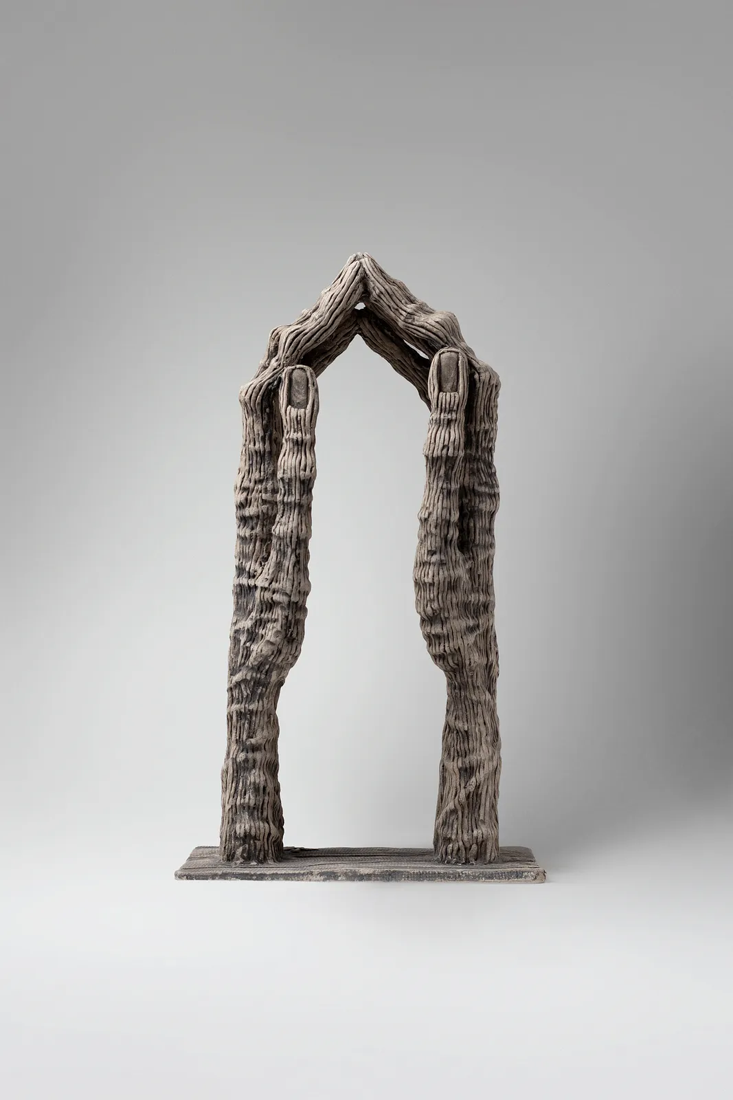 Image of Shelter 3 by Liudmyla Davydenko, size: 38х21,5х14, made of Chamotte, glazes, Sculpture medium, from Lviv, part of the Holova/Head series, priced at $600 Photo 2 of 3.