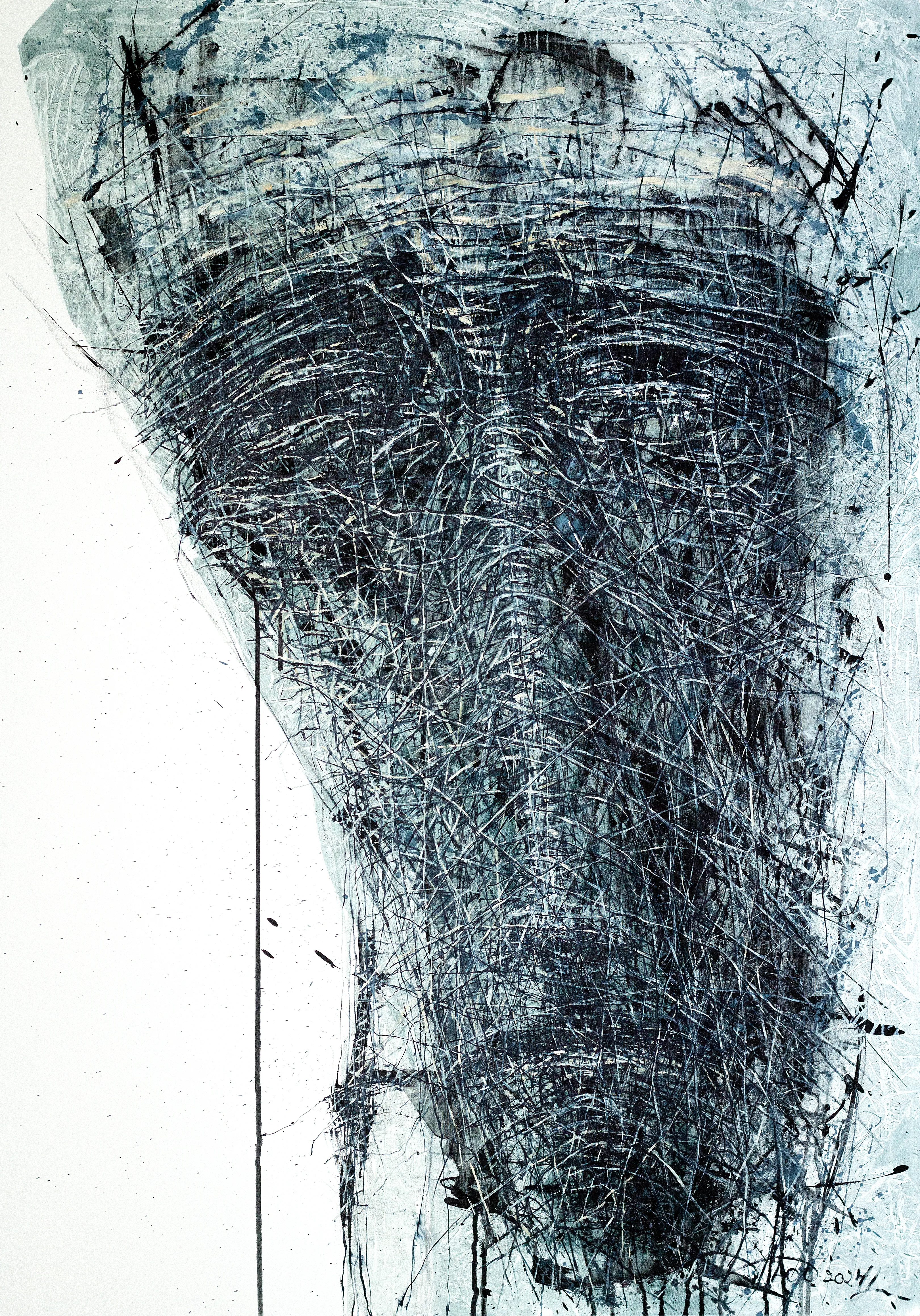 Image of Head 1 by Liudmyla Davydenko, size: 140x200, made of oil/canvas, Painting medium, part of the Holova/Head series, priced at €5000 Photo 1 of 2.