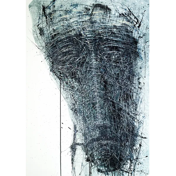 Image of Head 1 by Liudmyla Davydenko, size: 140x200, made of oil/canvas, Painting medium, part of the Holova/Head series, priced at €5000