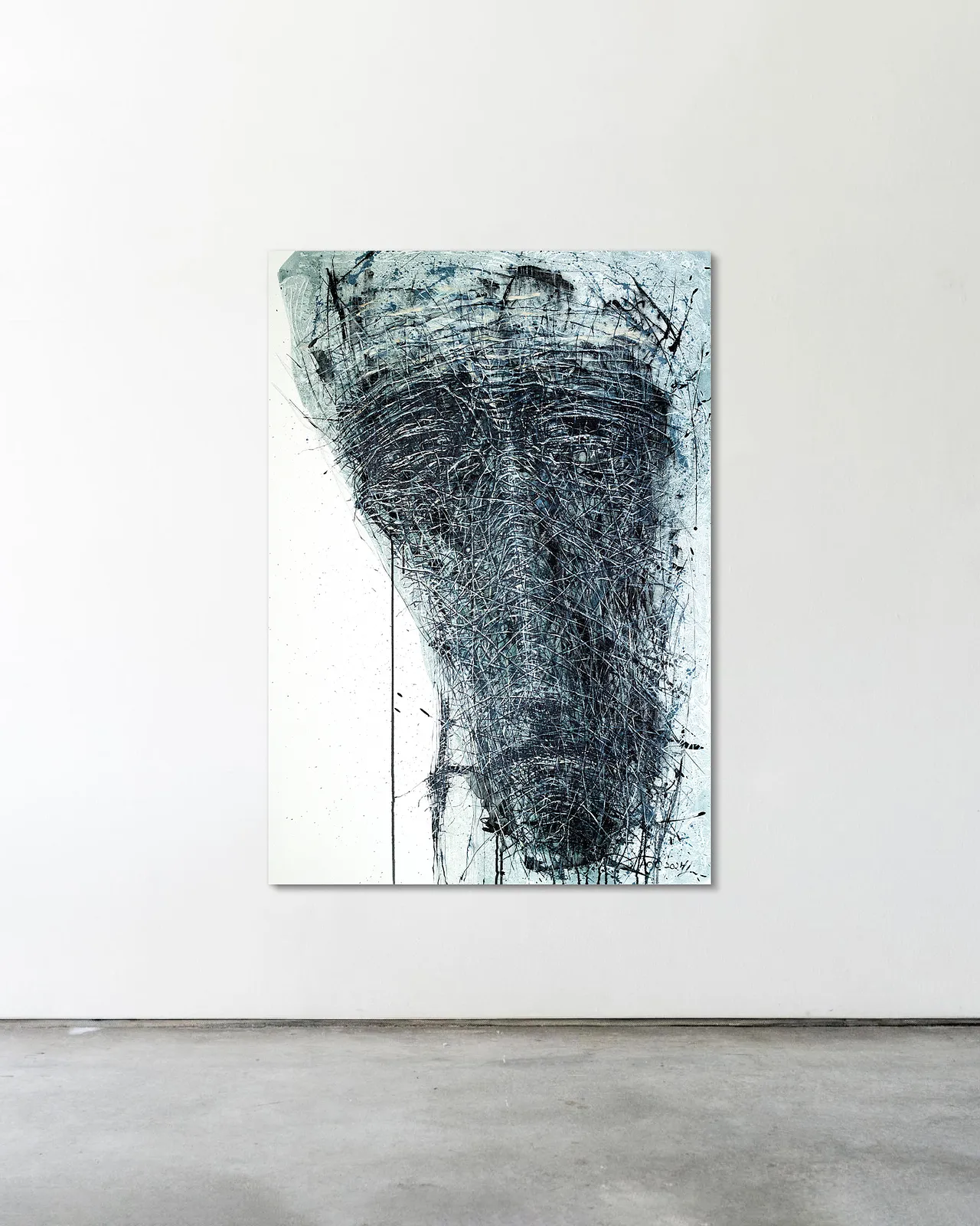 Image of Head 1 by Liudmyla Davydenko, size: 140x200, made of oil/canvas, Painting medium, part of the Holova/Head series, priced at €5000 Photo 2 of 2.