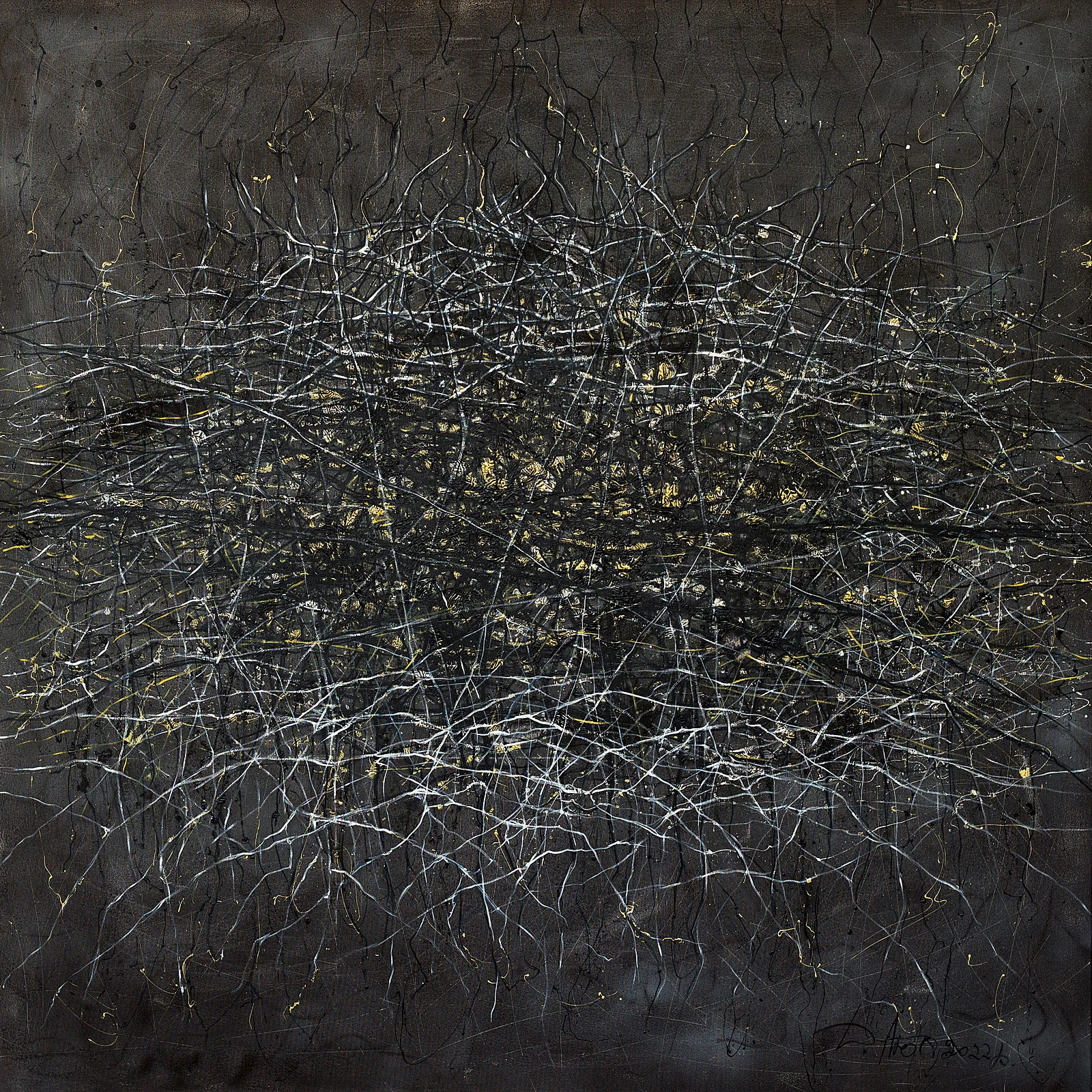Image of Проникнення 2 by Liudmyla Davydenko, size: 140х140, made of oil/canvas, Painting medium, part of the Isolines series, priced at €3000 Photo 1 of 2.