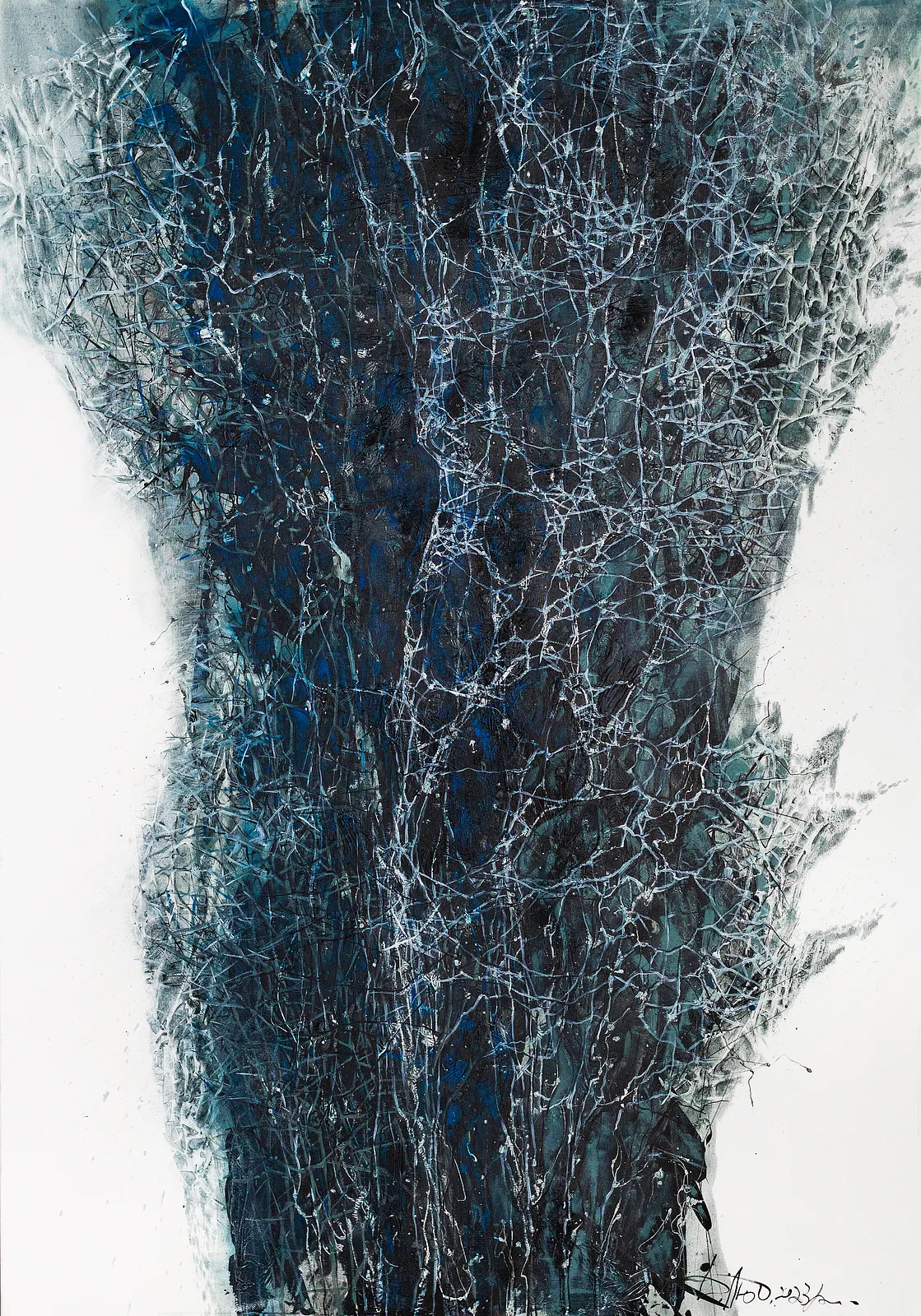 Image of Power 2 by Liudmyla Davydenko, size: 140x200, made of oil/canvas, Painting medium, part of the Isolines series, priced at €5000 Photo 1 of 2.