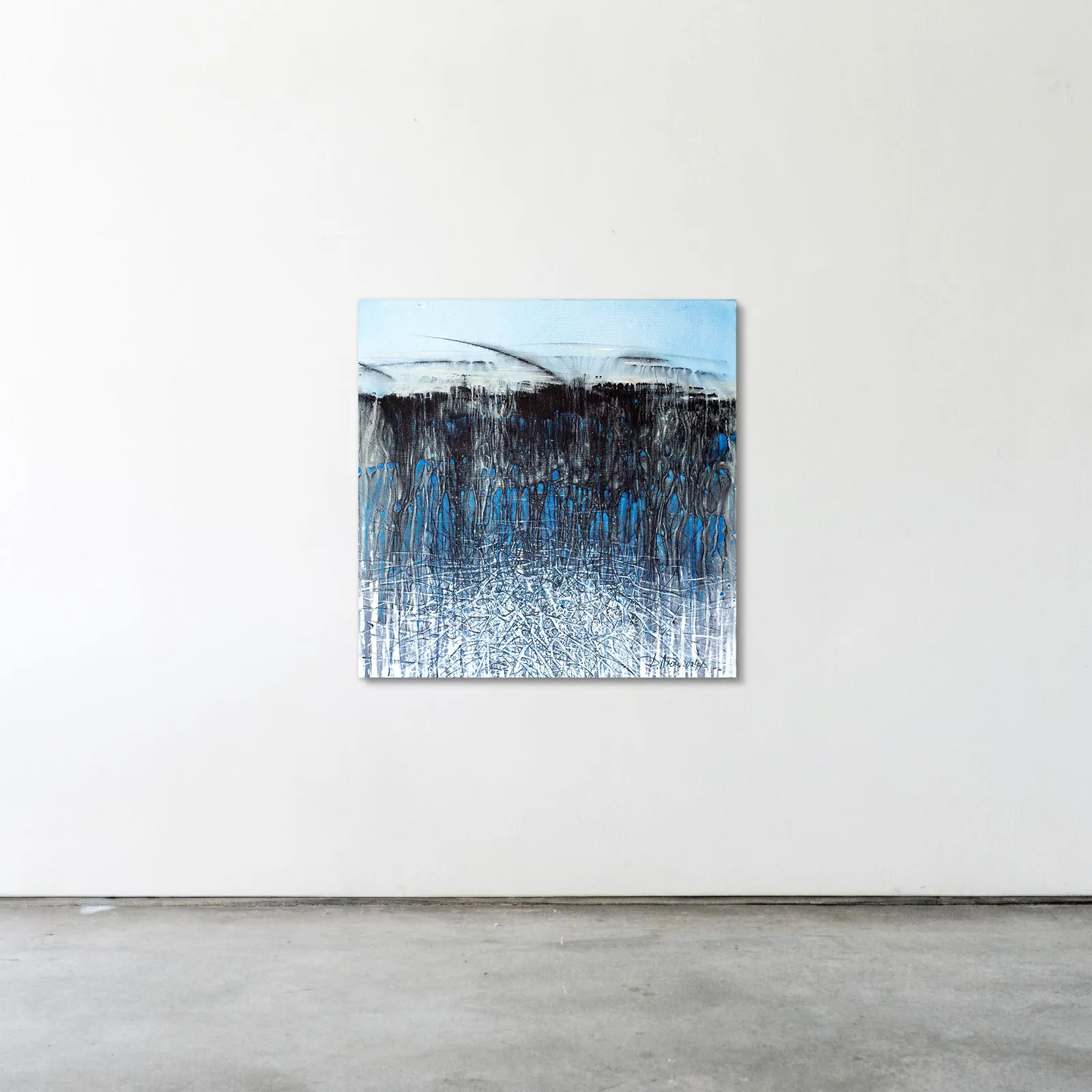 Image of Land 2 by Liudmyla Davydenko, size: 100х100, made of oil/canvas, Painting medium, part of the Synergetics series, priced at €1500 Photo 2 of 2.
