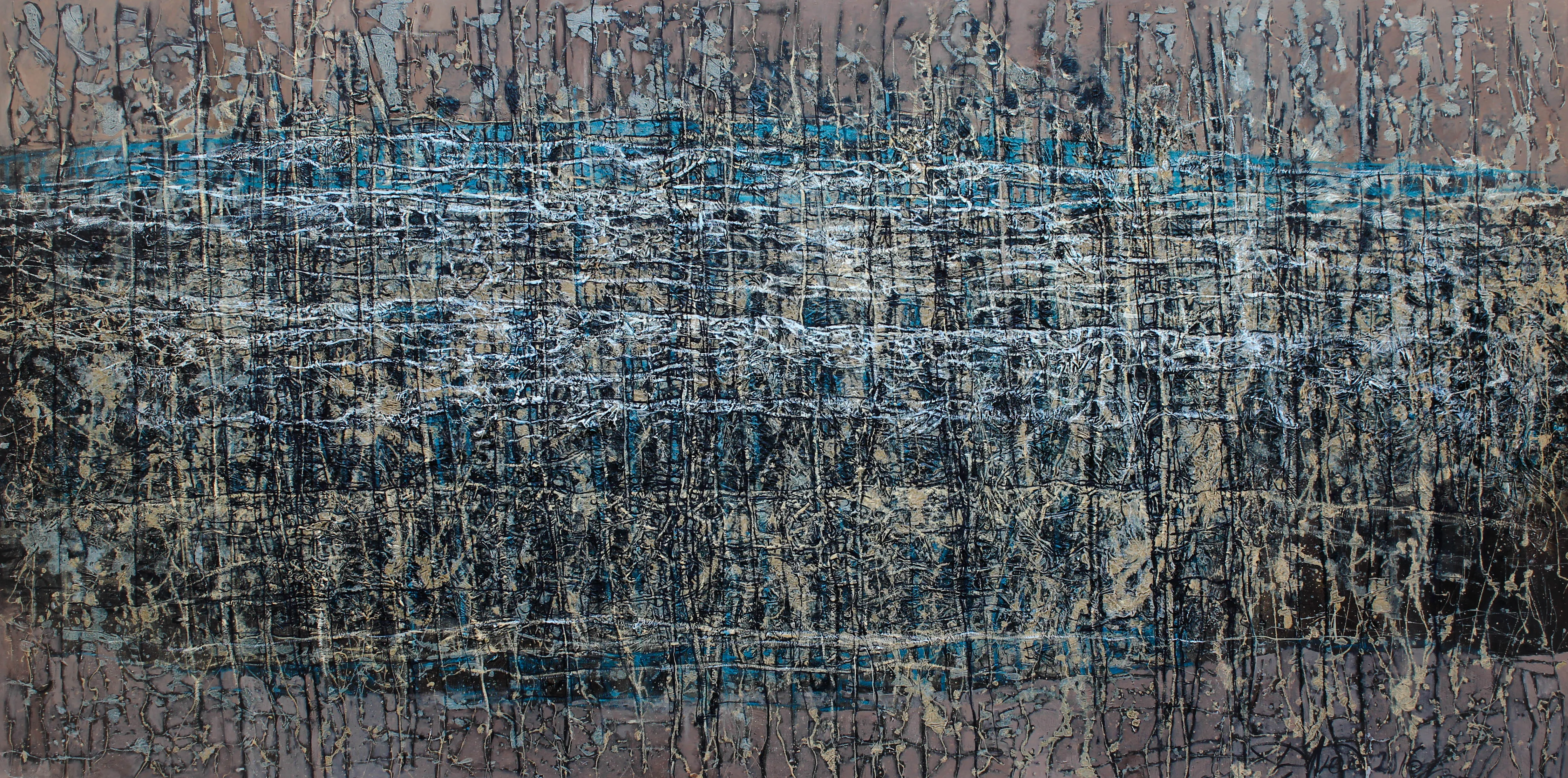 Image of Буз назви by Liudmyla Davydenko, size: 200х100, made of oil/canvas, Painting medium, part of the Rhizome series, priced at $3500