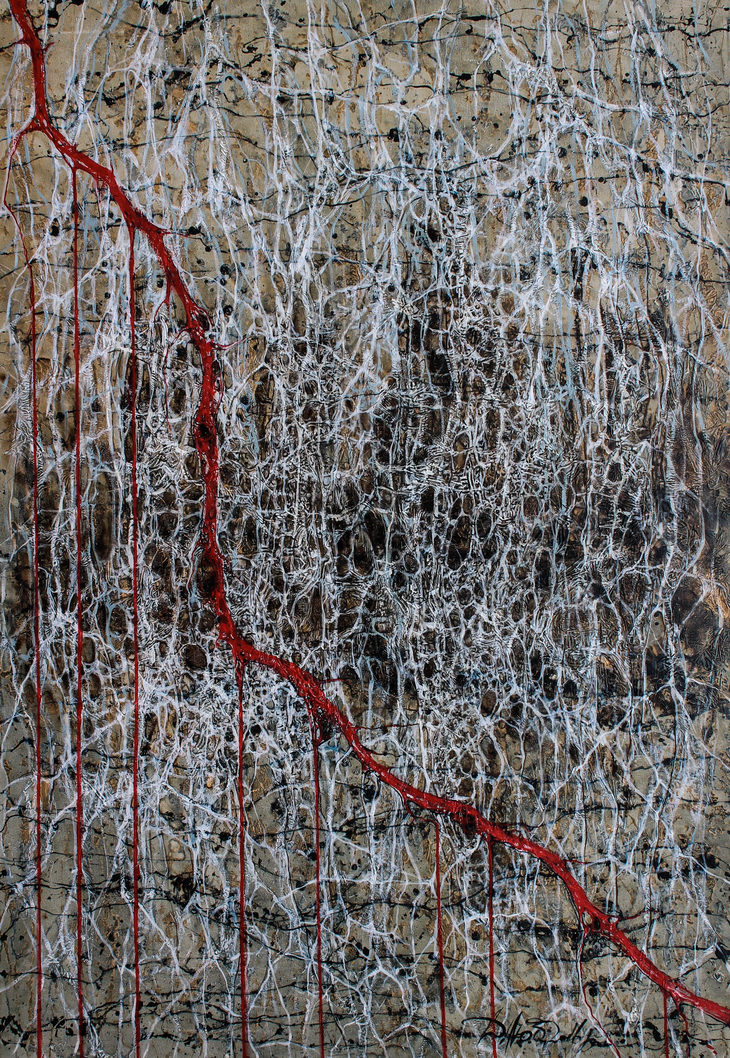 Image of Лава by Liudmyla Davydenko, size: 95х130, made of oil/canvas, Painting medium, part of the Rhizome series, priced at $2500