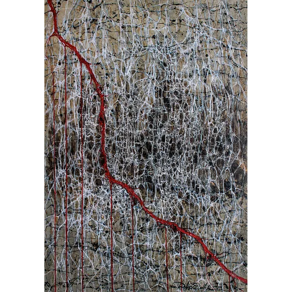 Image of Лава by Liudmyla Davydenko, size: 95х130, made of oil/canvas, Painting medium, part of the Rhizome series, priced at $2500