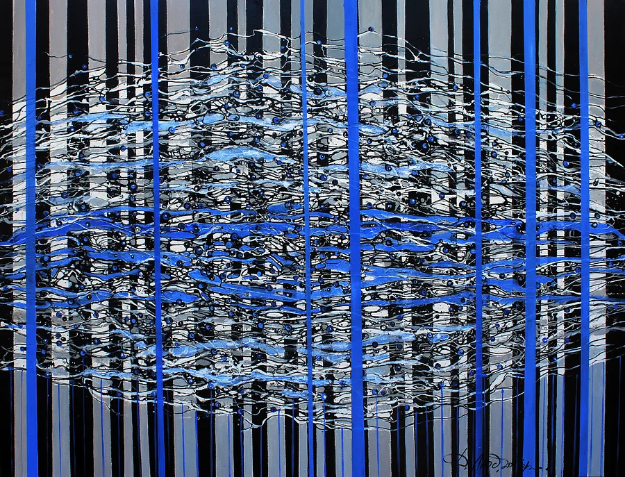 Image of Stigmata cold by Liudmyla Davydenko, size: 100х130, made of oil/canvas, Painting medium, part of the Rhizome series, priced at $2000 Photo 1 of 2.