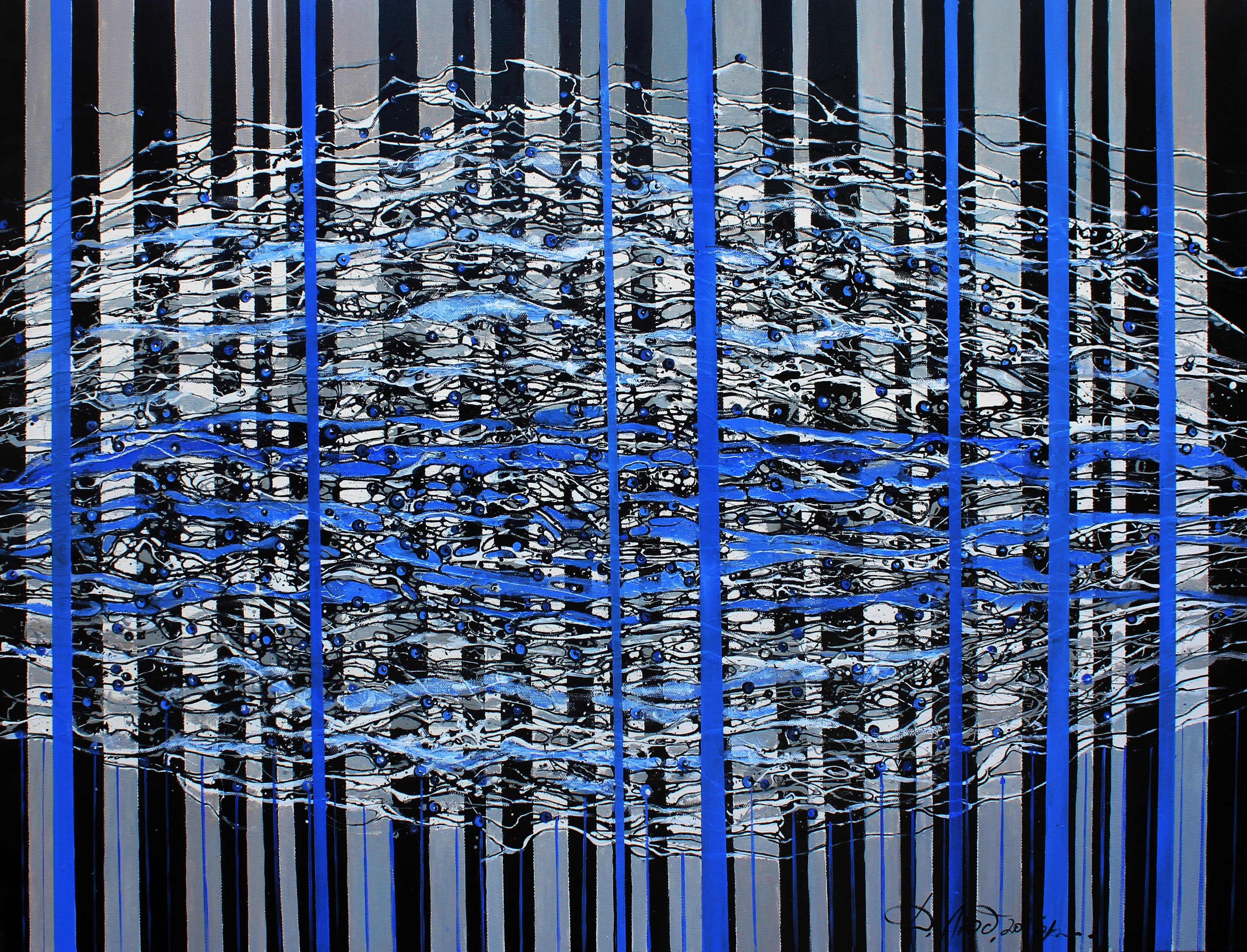 Image of Stigmata cold by Liudmyla Davydenko, size: 100х130, made of oil/canvas, Painting medium, part of the Rhizome series, priced at €2000 Photo 1 of 2.