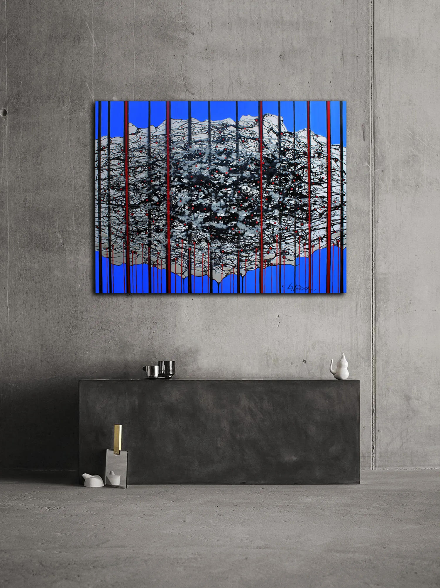 Image of Stigmata warm by Liudmyla Davydenko, size: 100х130, made of oil/canvas, Painting medium, part of the Rhizome series, priced at $2000 Photo 2 of 2.
