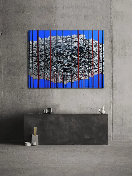 Image of Stigmata warm by Liudmyla Davydenko, size: 100х130, made of oil/canvas, Painting medium, part of the Rhizome series, priced at $2000 Photo 2 of 2.