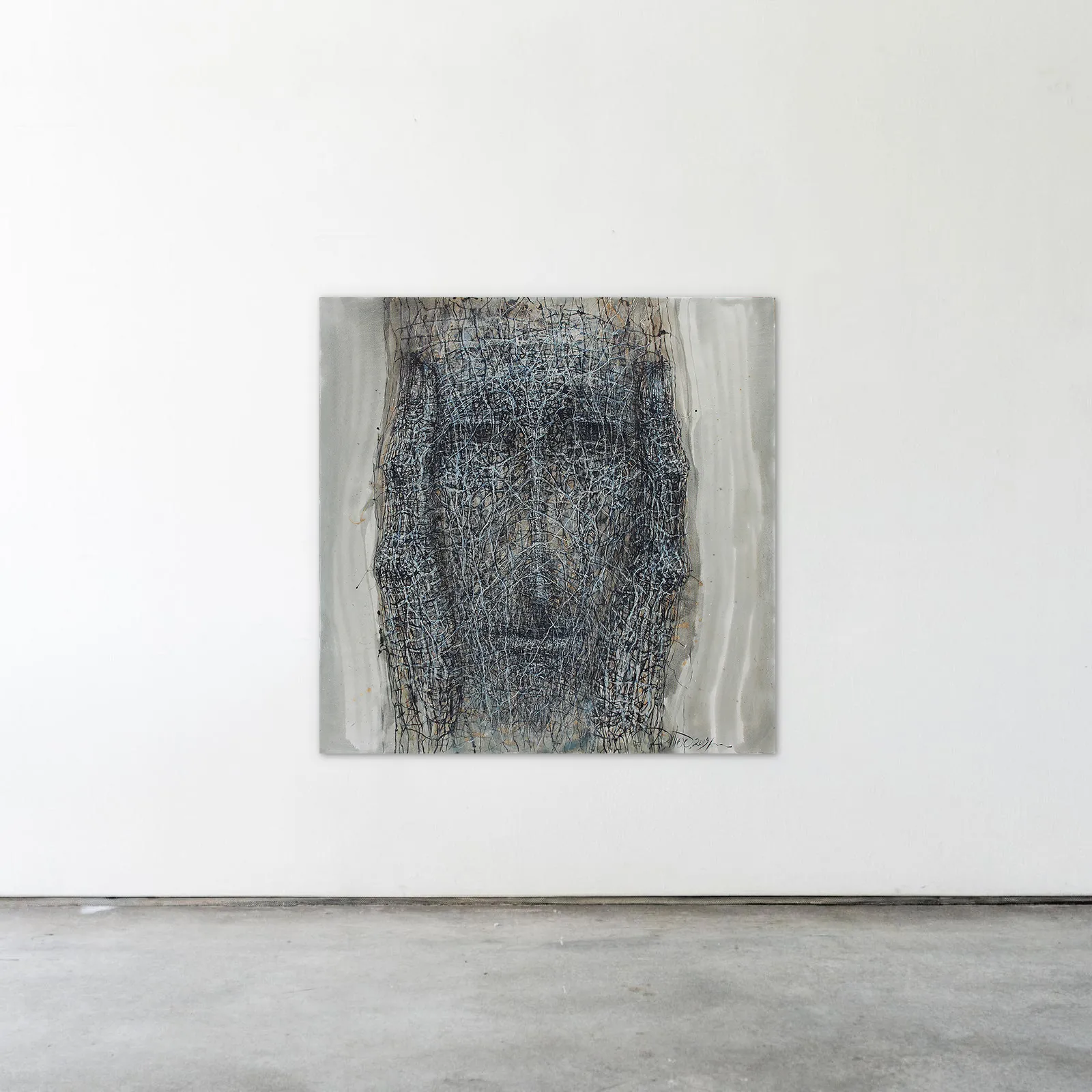 Image of Do not heard by Liudmyla Davydenko, size: 140х140, made of oil/canvas, Painting medium, part of the Holova/Head series, priced at $2500 Photo 2 of 2.