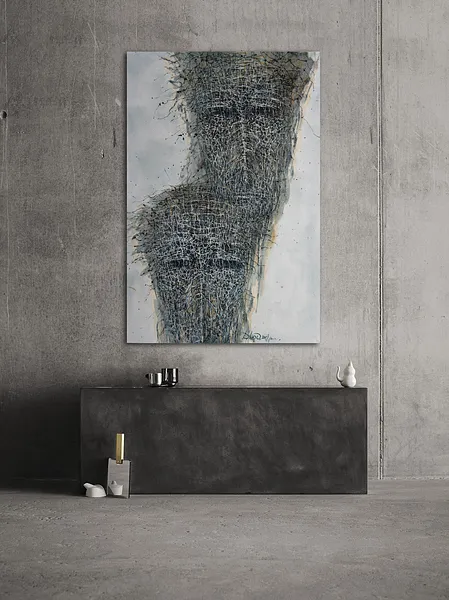 Image of In seguence 1 by Liudmyla Davydenko, size: 100х150, made of oil/canvas, Painting medium, part of the Holova/Head series, priced at $2500 Photo 2 of 2.