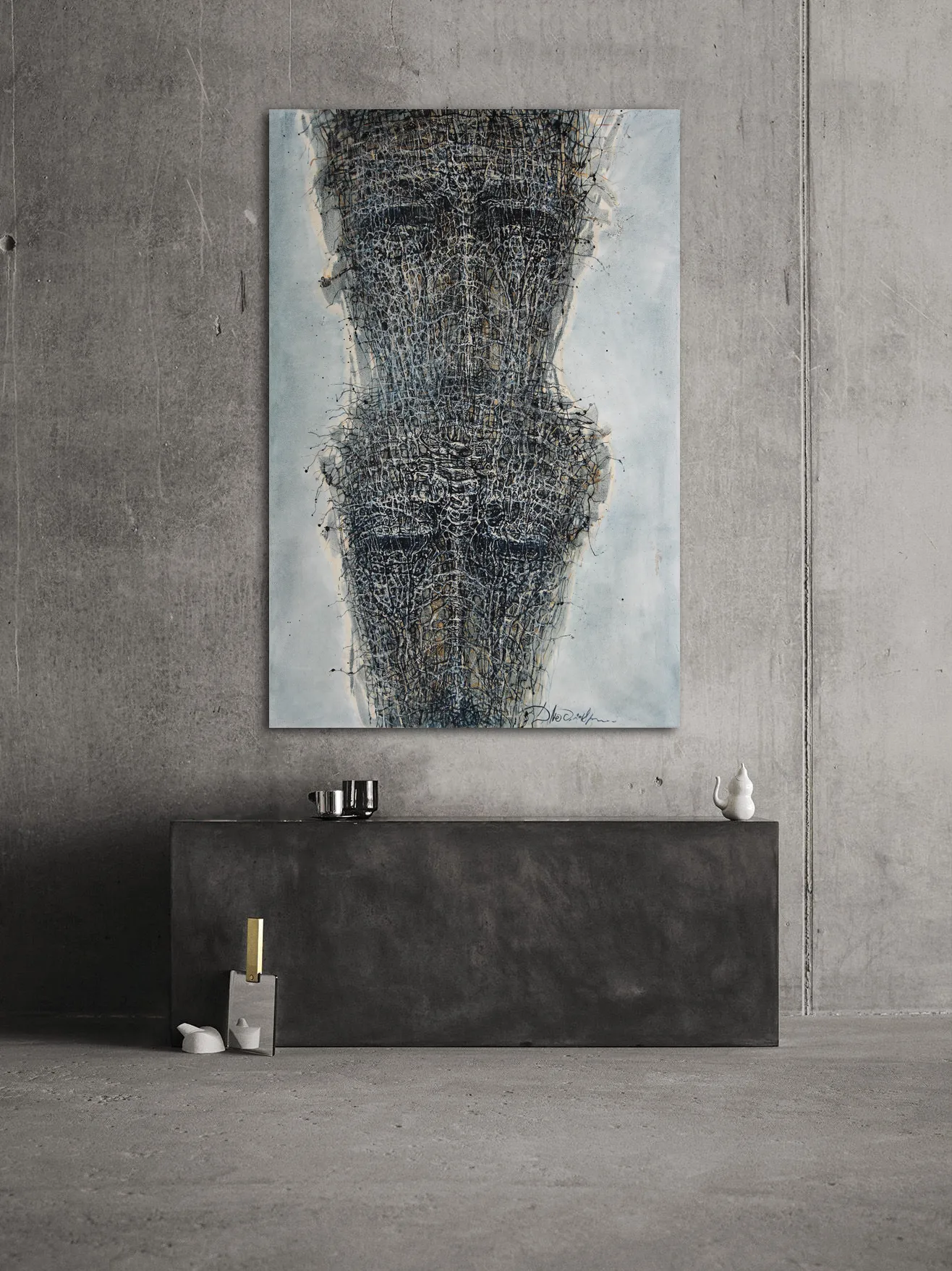 Image of In seguence 2 by Liudmyla Davydenko, size: 100х150, made of oil/canvas, Painting medium, part of the Holova/Head series, priced at $2500 Photo 2 of 2.