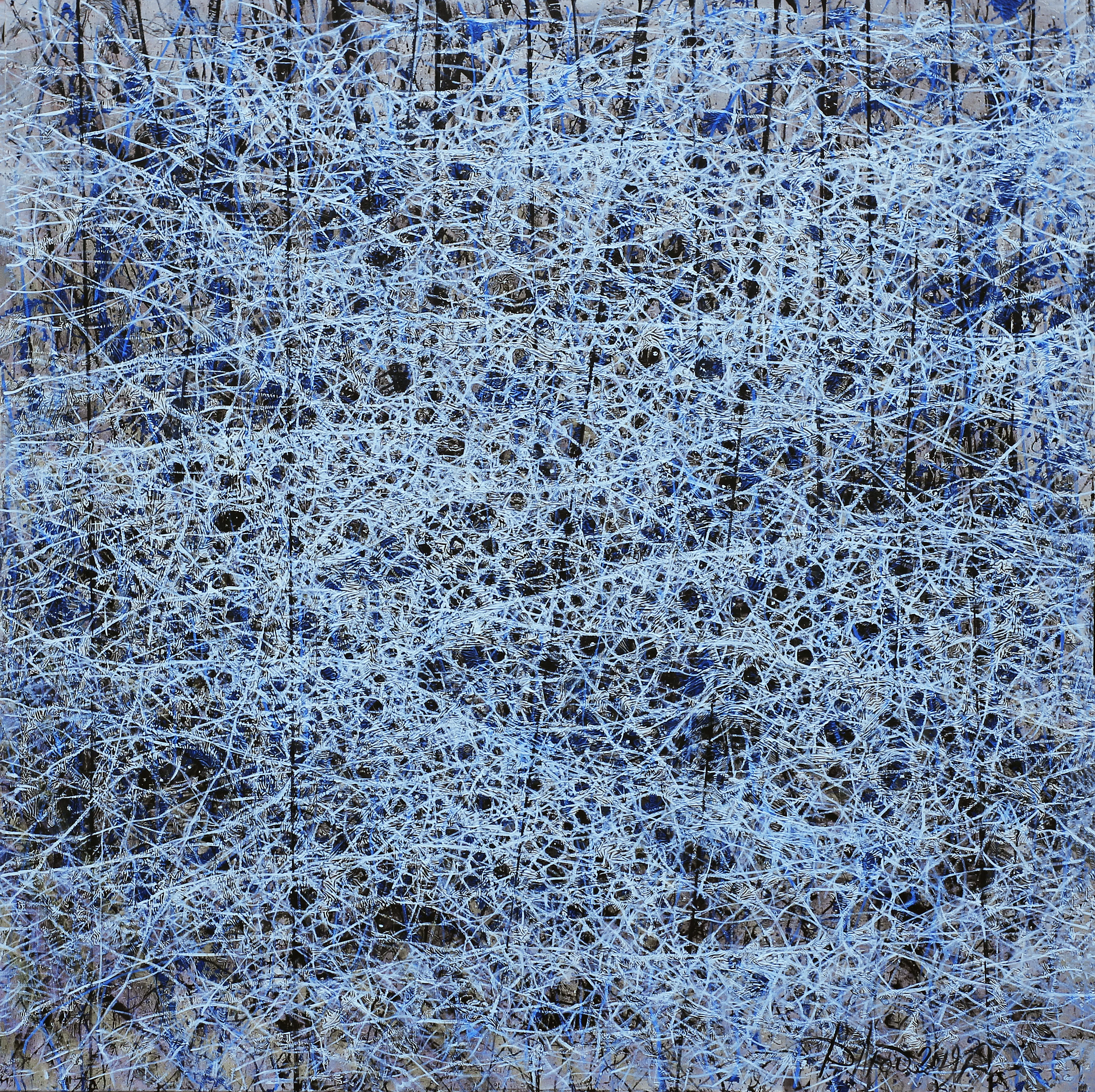 Image of Waves 1 by Liudmyla Davydenko, size: 140х140, made of oil/canvas, Painting medium, part of the Rhizome series, priced at $2500