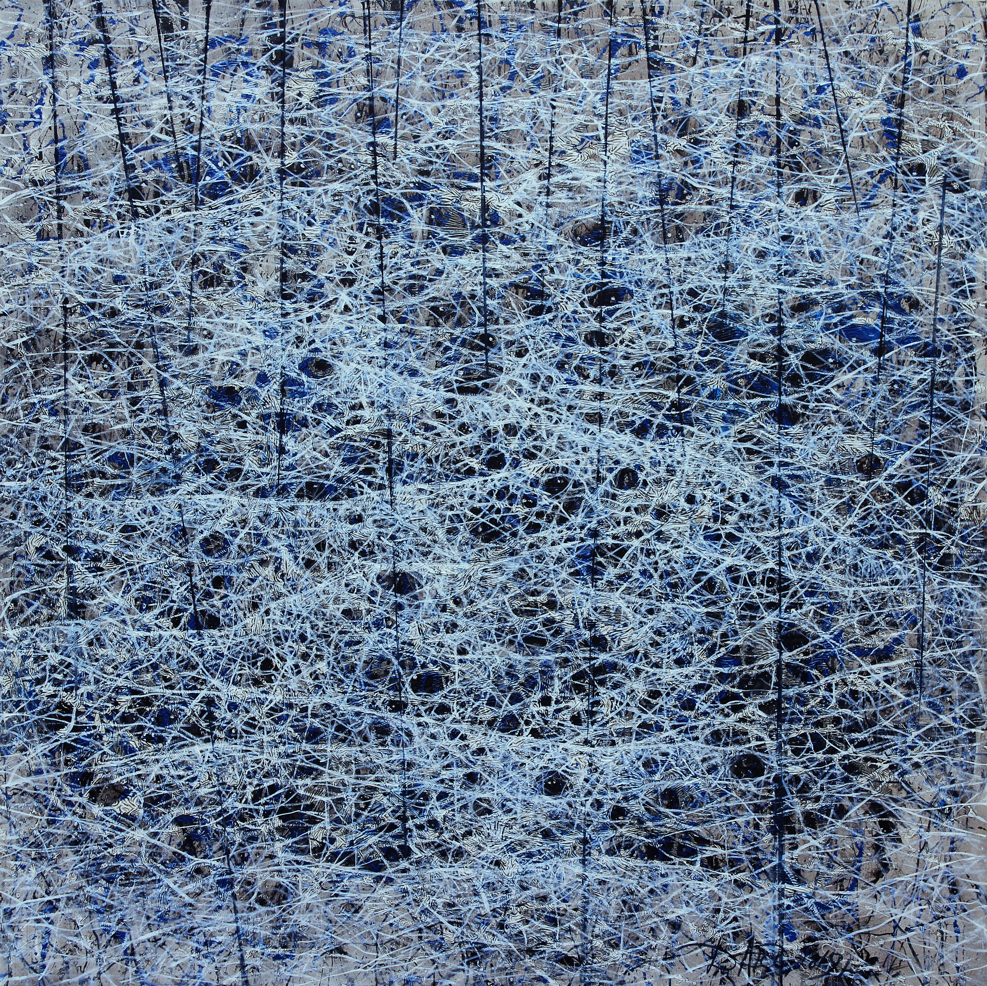 Image of Waves 2 by Liudmyla Davydenko, size: 140х140, made of oil/canvas, Painting medium, part of the Rhizome series, priced at $2500