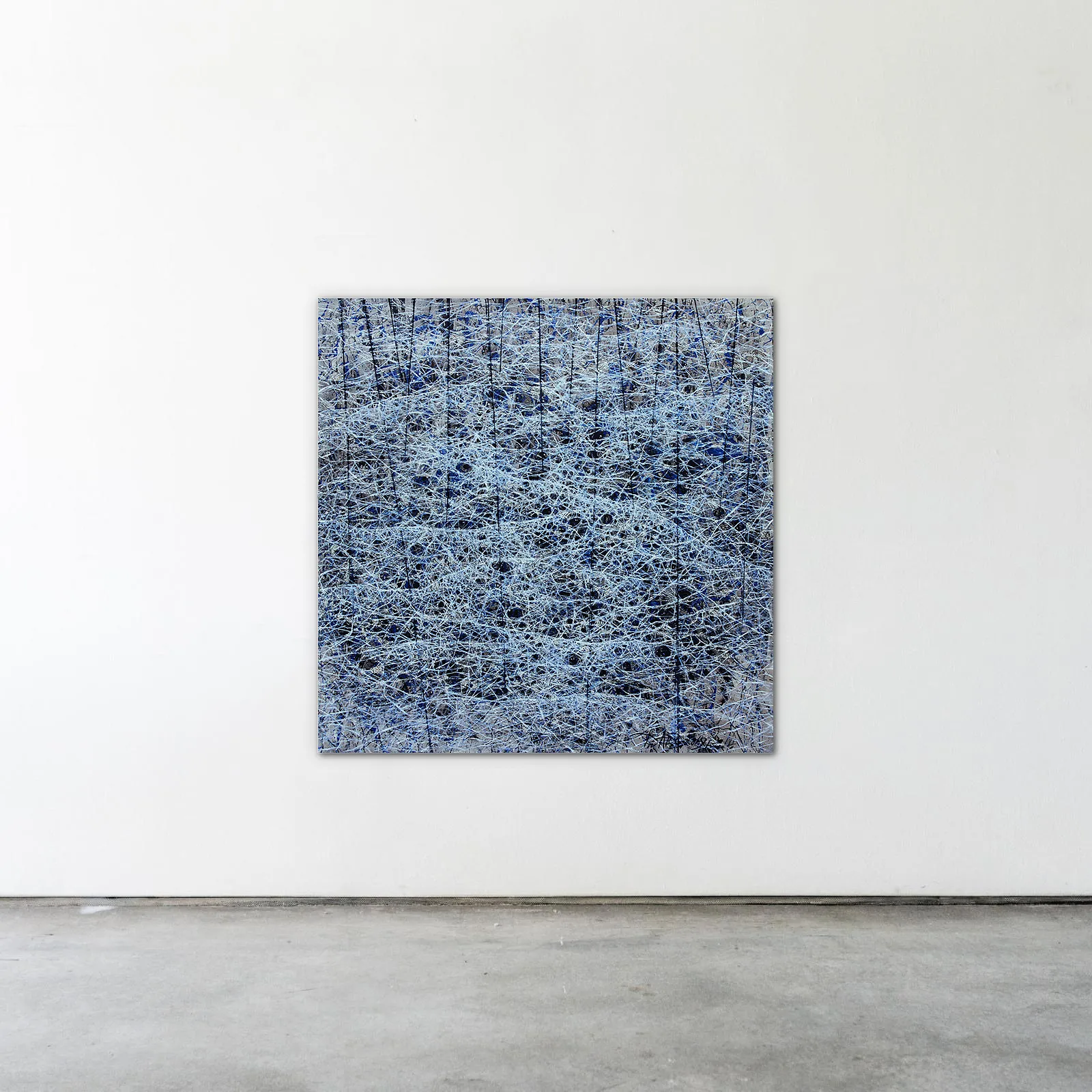Image of Waves 2 by Liudmyla Davydenko, size: 140х140, made of oil/canvas, Painting medium, part of the Rhizome series, priced at €3000 Photo 2 of 3.