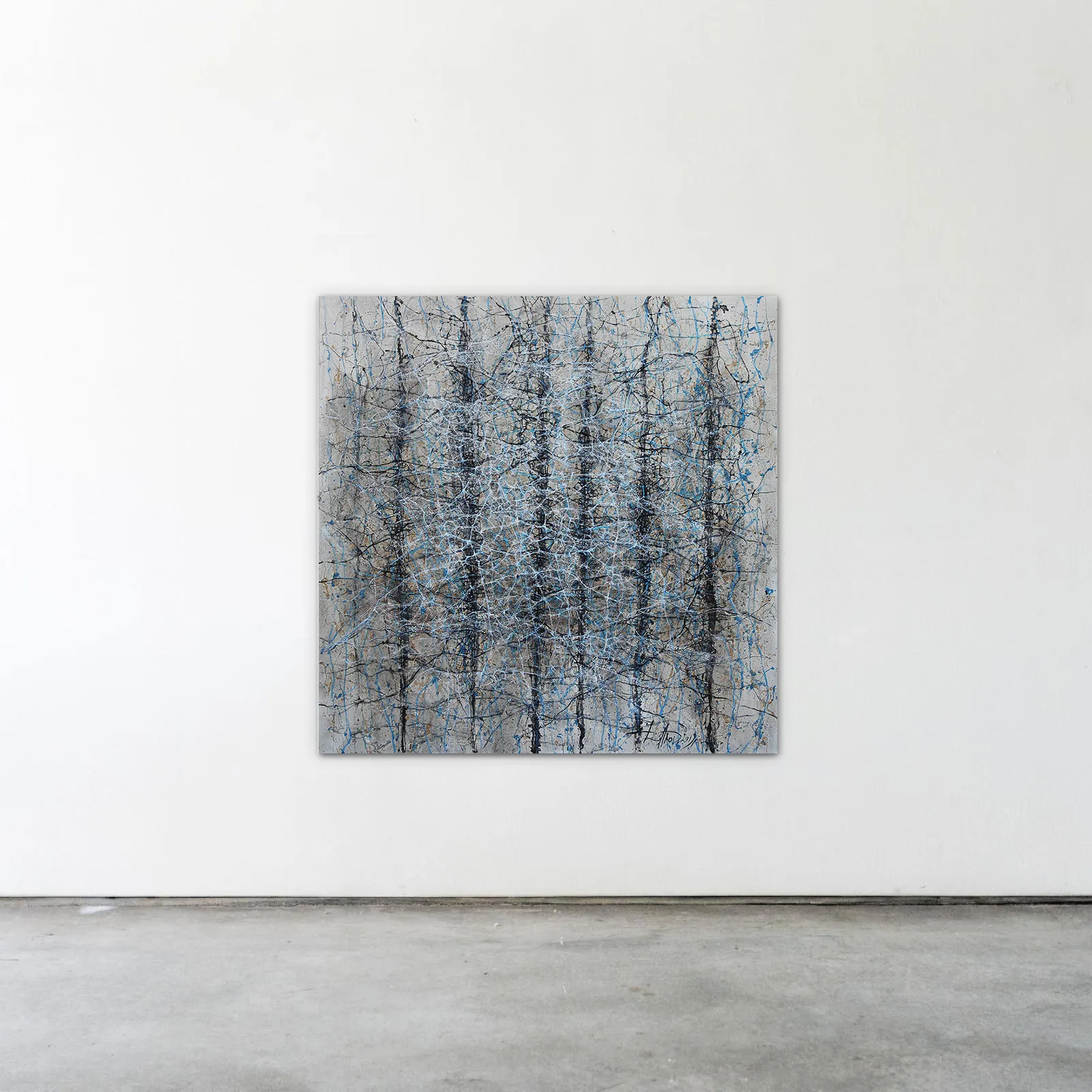 Image of Ізоплети 2 by Liudmyla Davydenko, size: 140х140, made of oil/canvas, Painting medium, part of the Isolines series, priced at $2500 Photo 2 of 2.