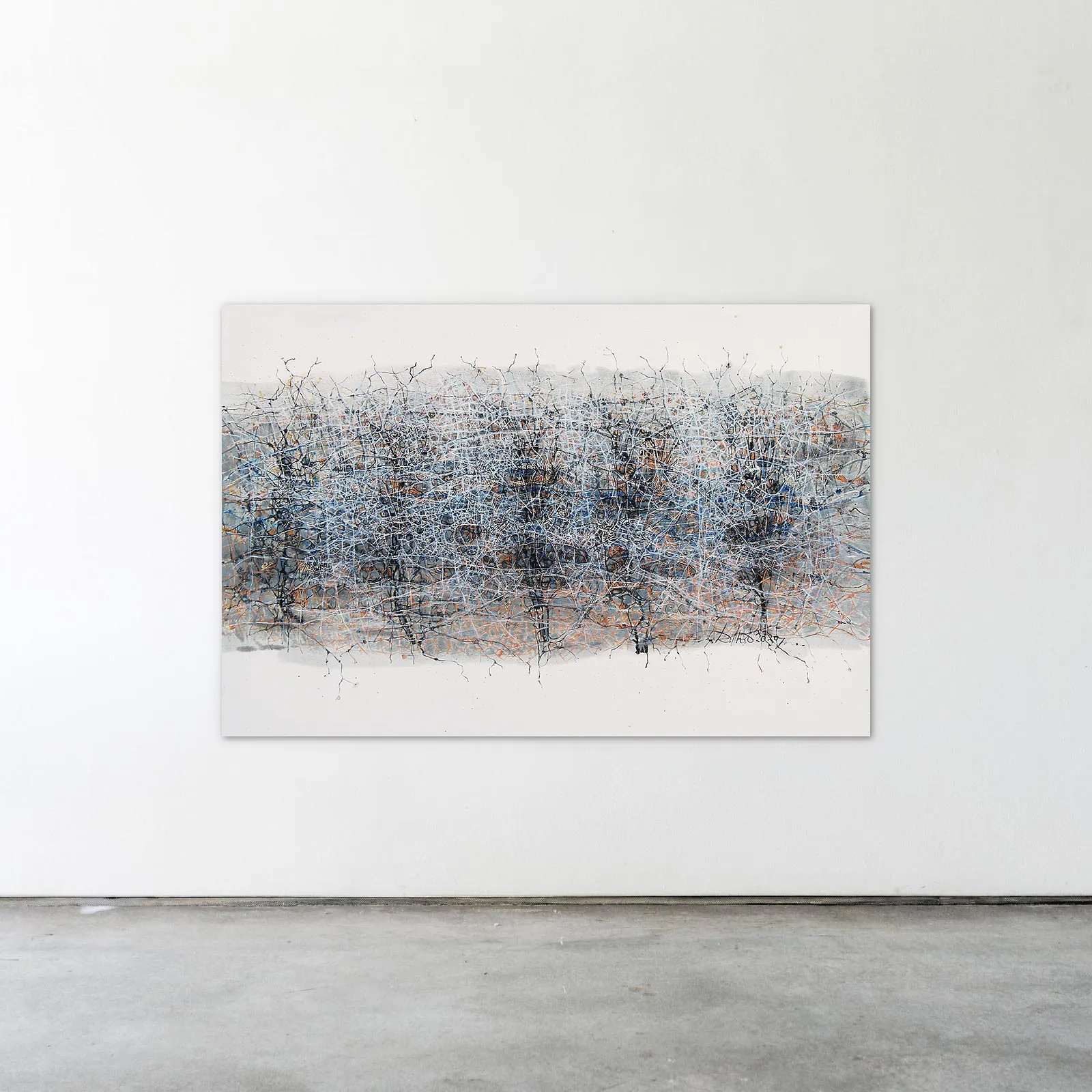 Image of Horizontal 2 by Liudmyla Davydenko, size: 150х100, made of oil/canvas, Painting medium, part of the Isolines series, priced at €2500 Photo 2 of 2.