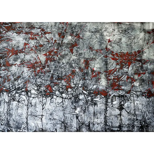 Image of Traces by Liudmyla Davydenko, size: 140x100, made of oil/canvas, Painting medium, part of the Synergetics series, priced at $2500
