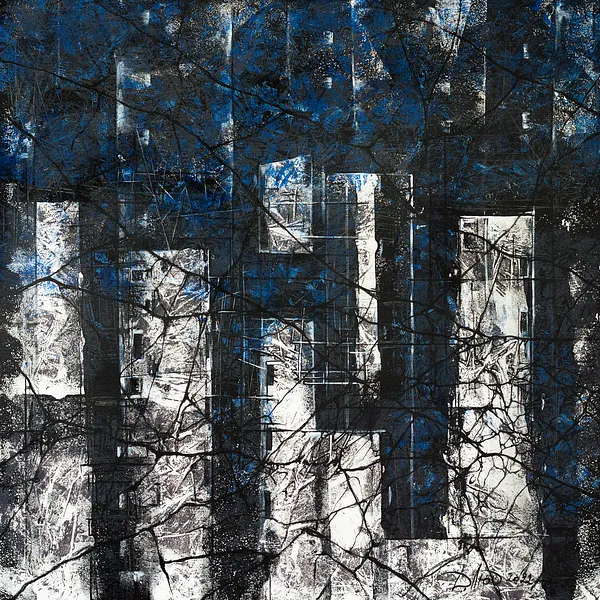 Image of Non-return 1 by Liudmyla Davydenko, size: 100x100, made of oil/canvas, Painting medium, part of the Synergetics series, priced at $1500