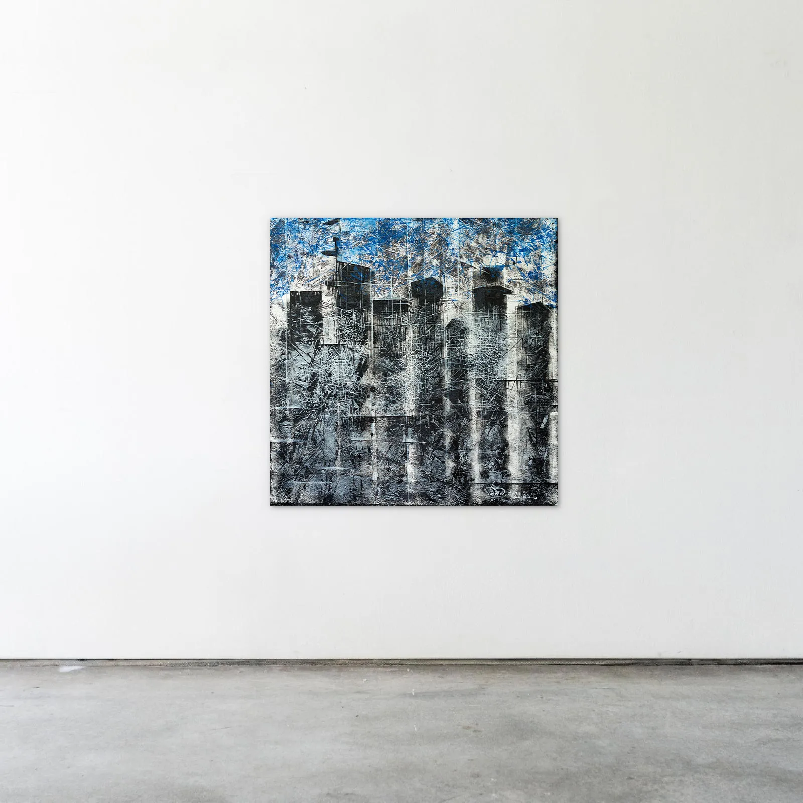Image of Non-return 2 by Liudmyla Davydenko, size: 100x100, made of oil/canvas, Painting medium, part of the Synergetics series, priced at $1500 Photo 2 of 2.